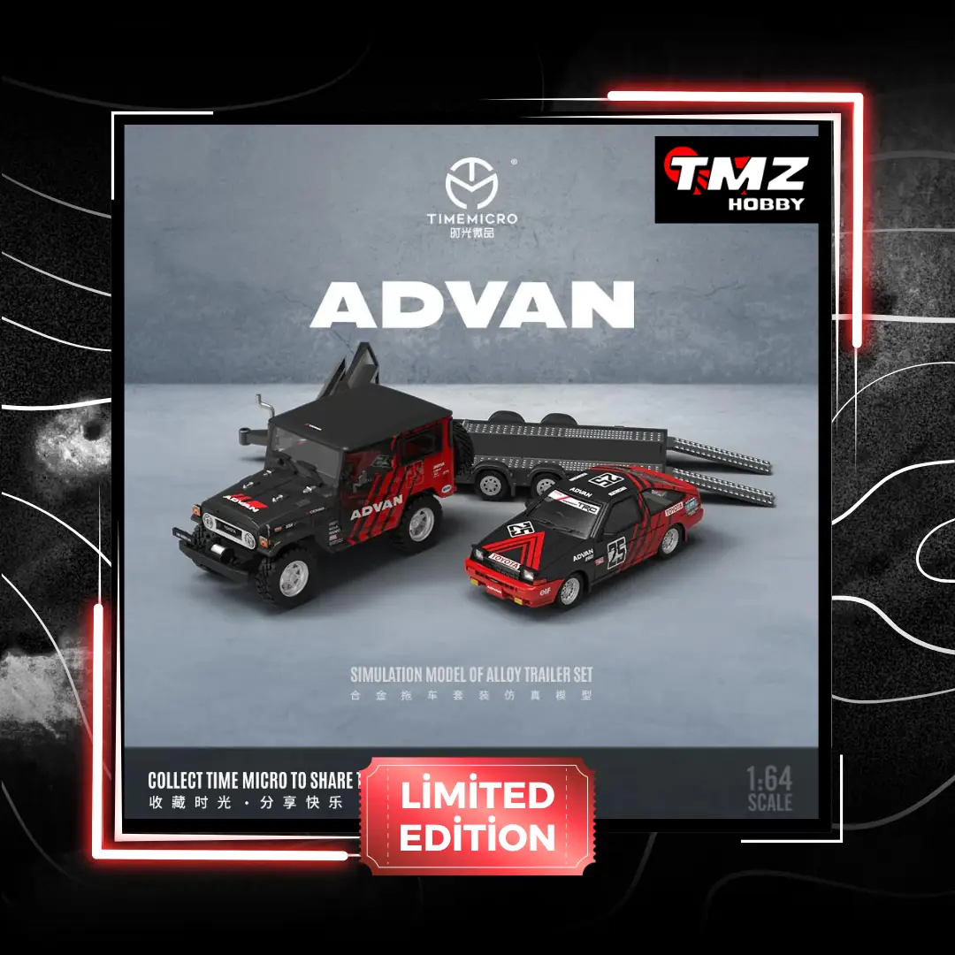 TimeMicro 1:64 FJ40 Toyota / AE86 / Çekici Set Advan