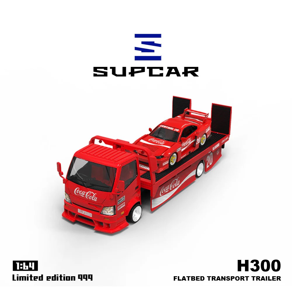 SUPCAR 1:64 Nissan Silvia S15 & Hino H300 Çekici Coca Cola Livery (3 Versions)