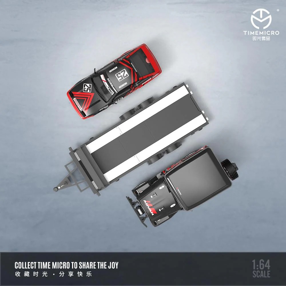 TimeMicro 1:64 FJ40 Toyota / AE86 / Çekici Set Advan