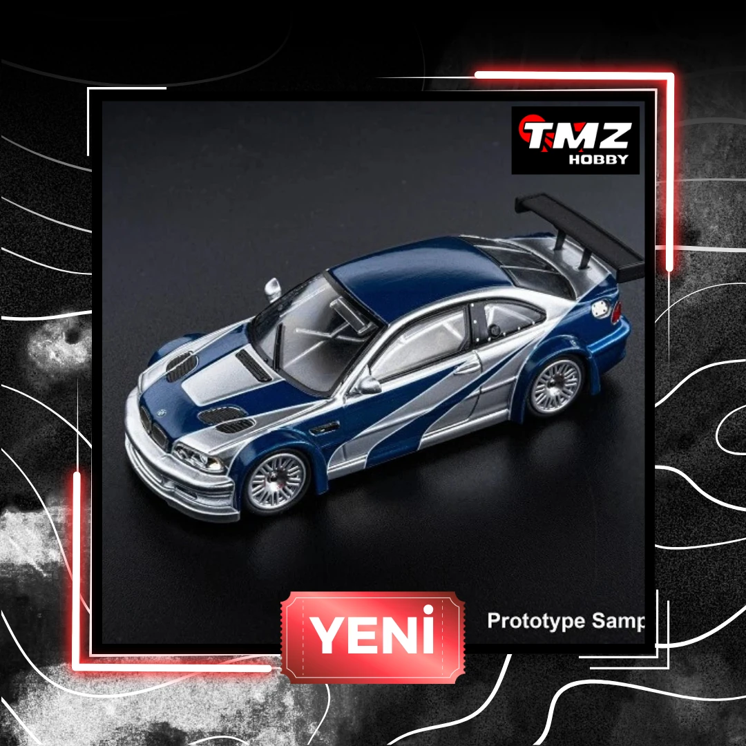 DCM BMW M3 E46 Need for Speed Livery Silver Blue Model Car