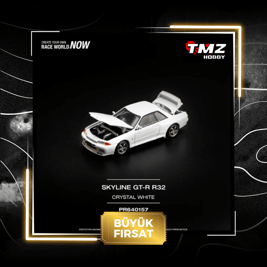 Pop Race 1:64 Nissan Skyline GT-R (R32) in Crystal White