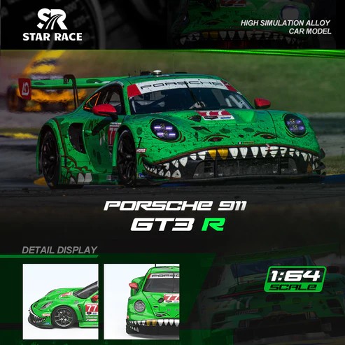 STAR RACE  PORSCHE 911 GT3 TYRANNOSAURUS REX LİVERY THREE CAR SET