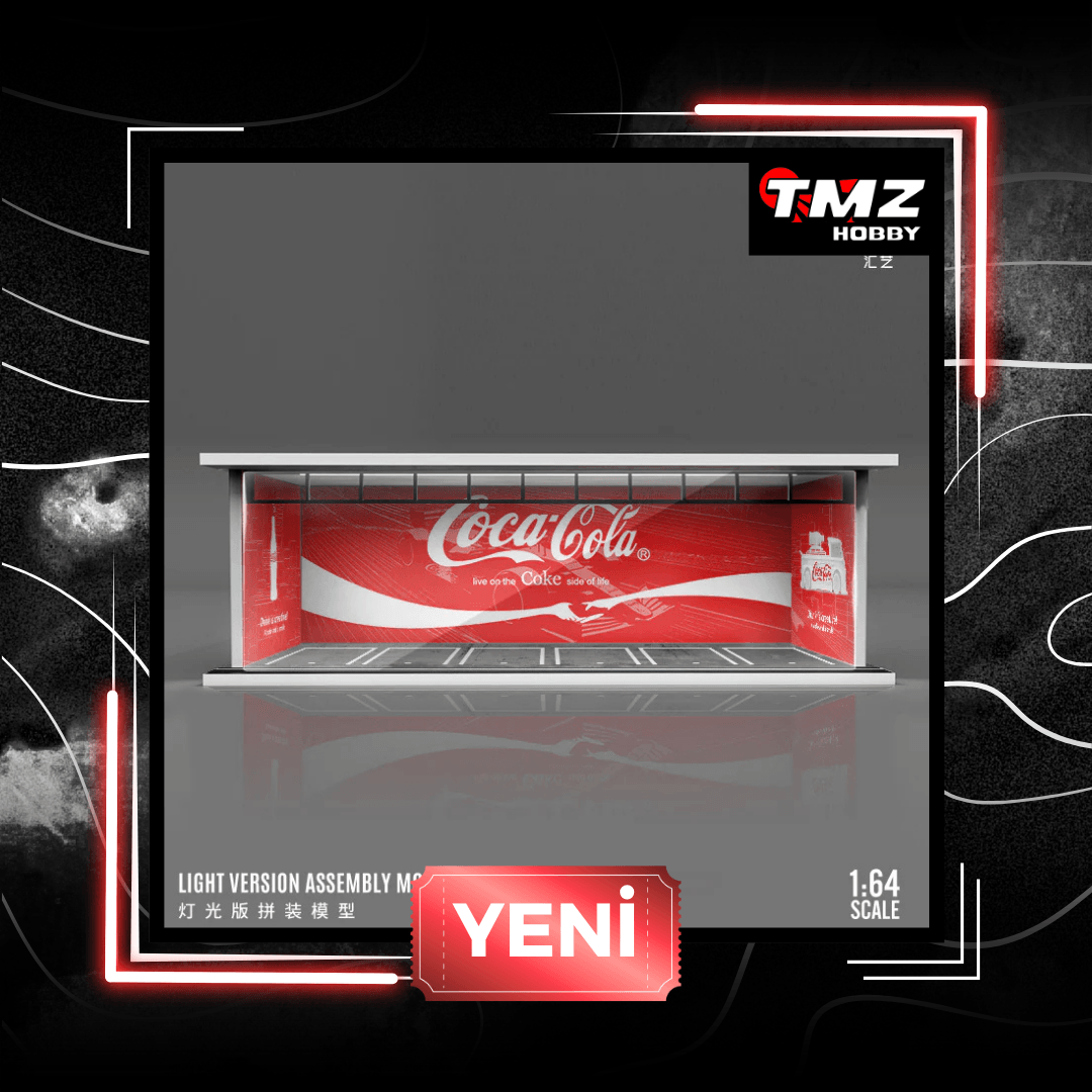 MoreArt 1/64 Car Park Garage Diorama with LED Light- Coca Cola