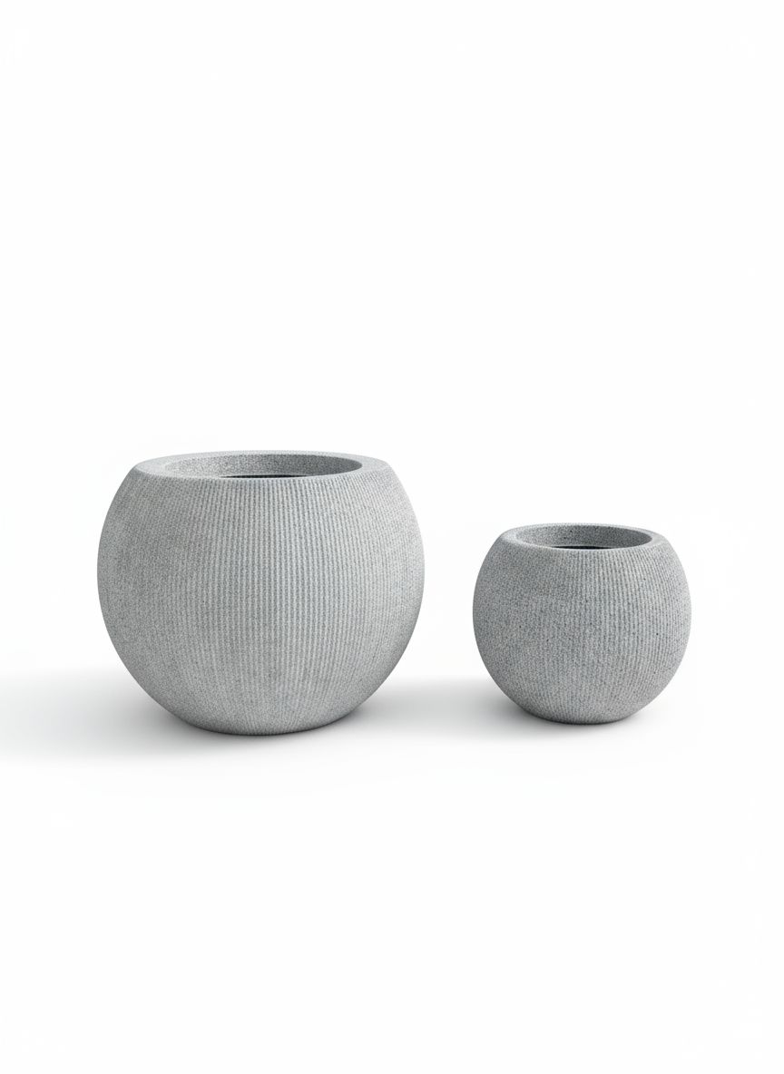 Floria Dekoratif Plastik Saksı - Beyaz