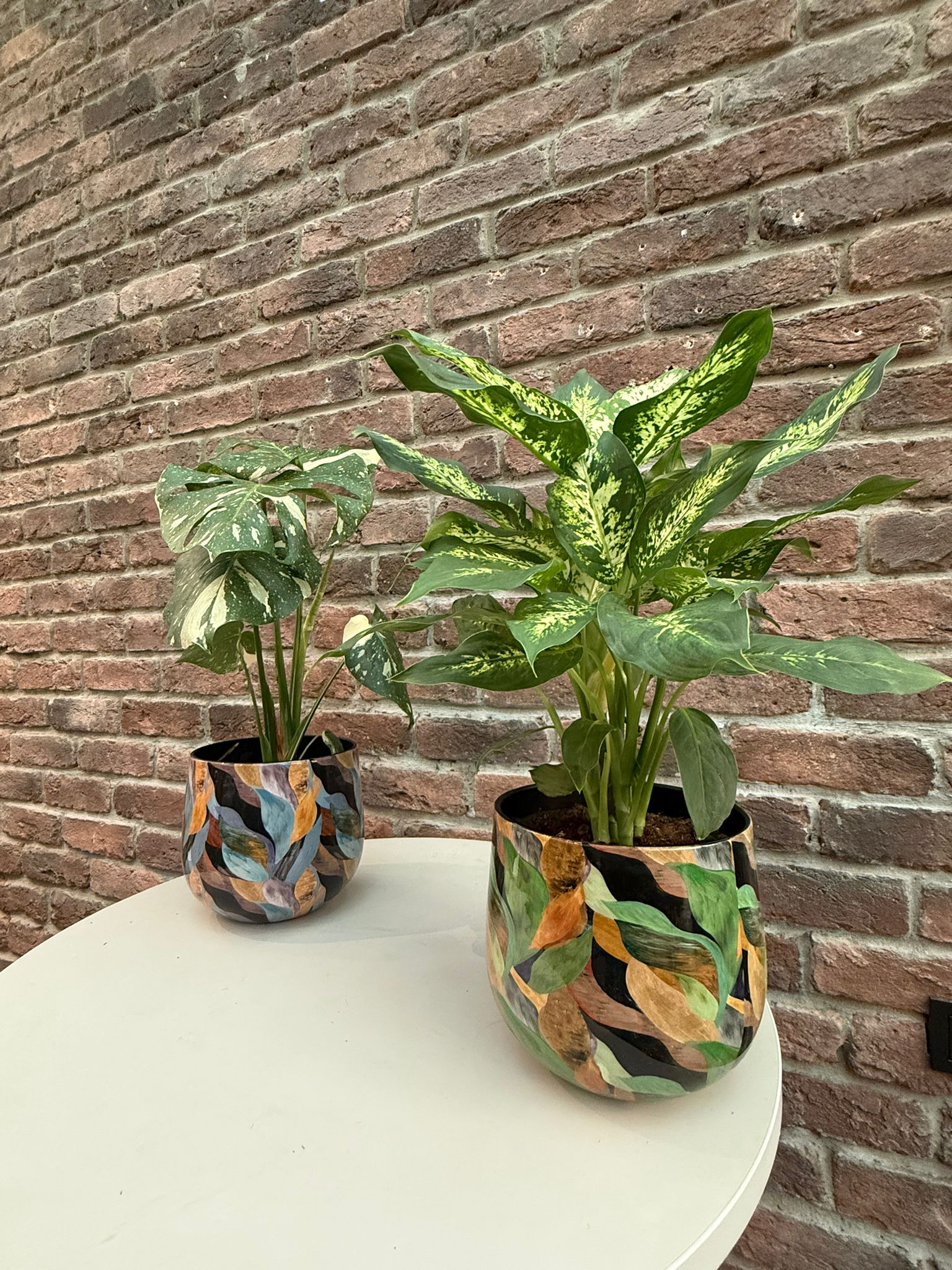 Bombay Oval Metal Saksı - Yeşil