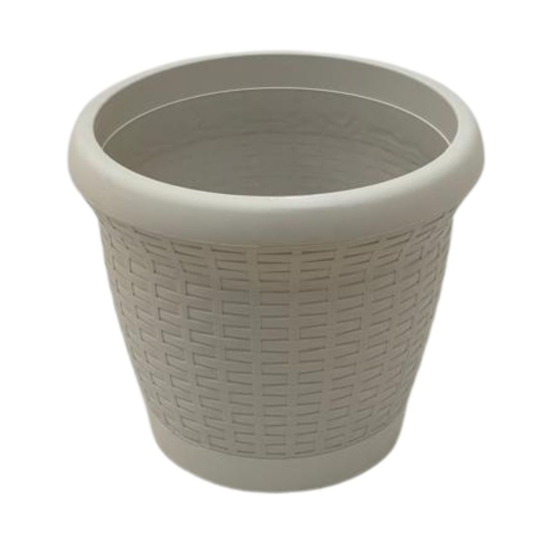 Hasır Desenli Plastik Saksı 