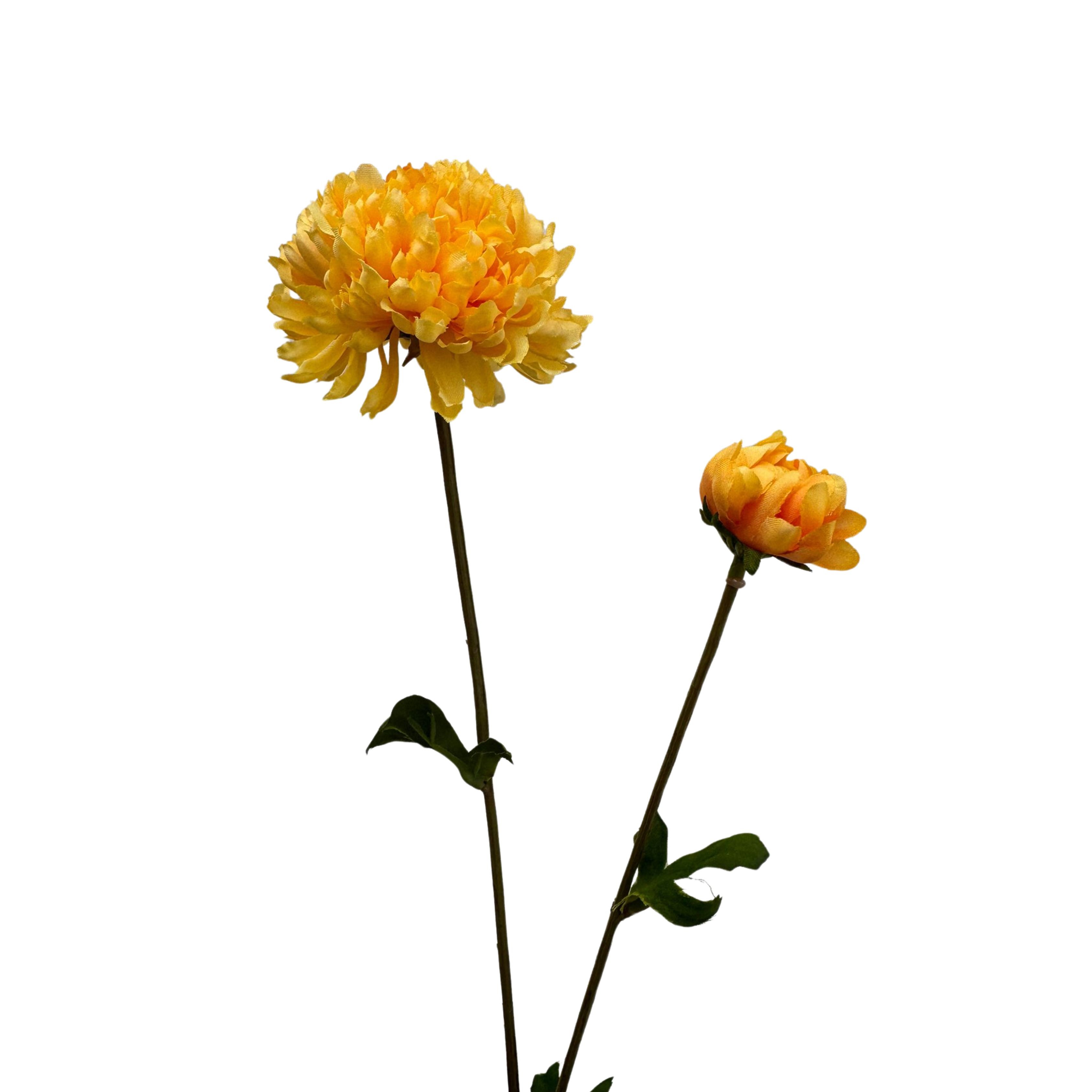 Yapay Kasımpatı Çiçek Dalı - Sarı (Chrysanthemum-Yellow)