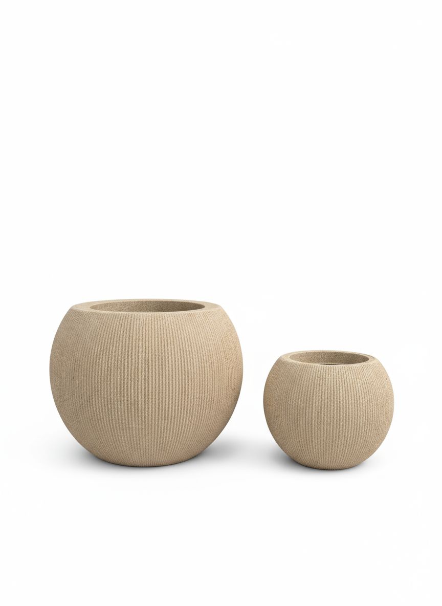 Floria Dekoratif Plastik Saksı - Bej