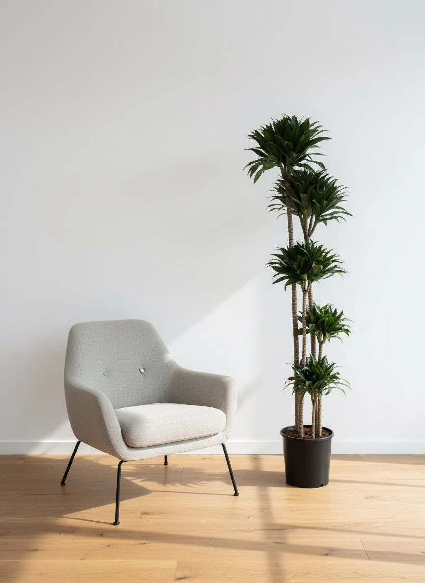 5 Gövdeli Dracaena Compacta - Large (Dracena Fragrans Compacta)