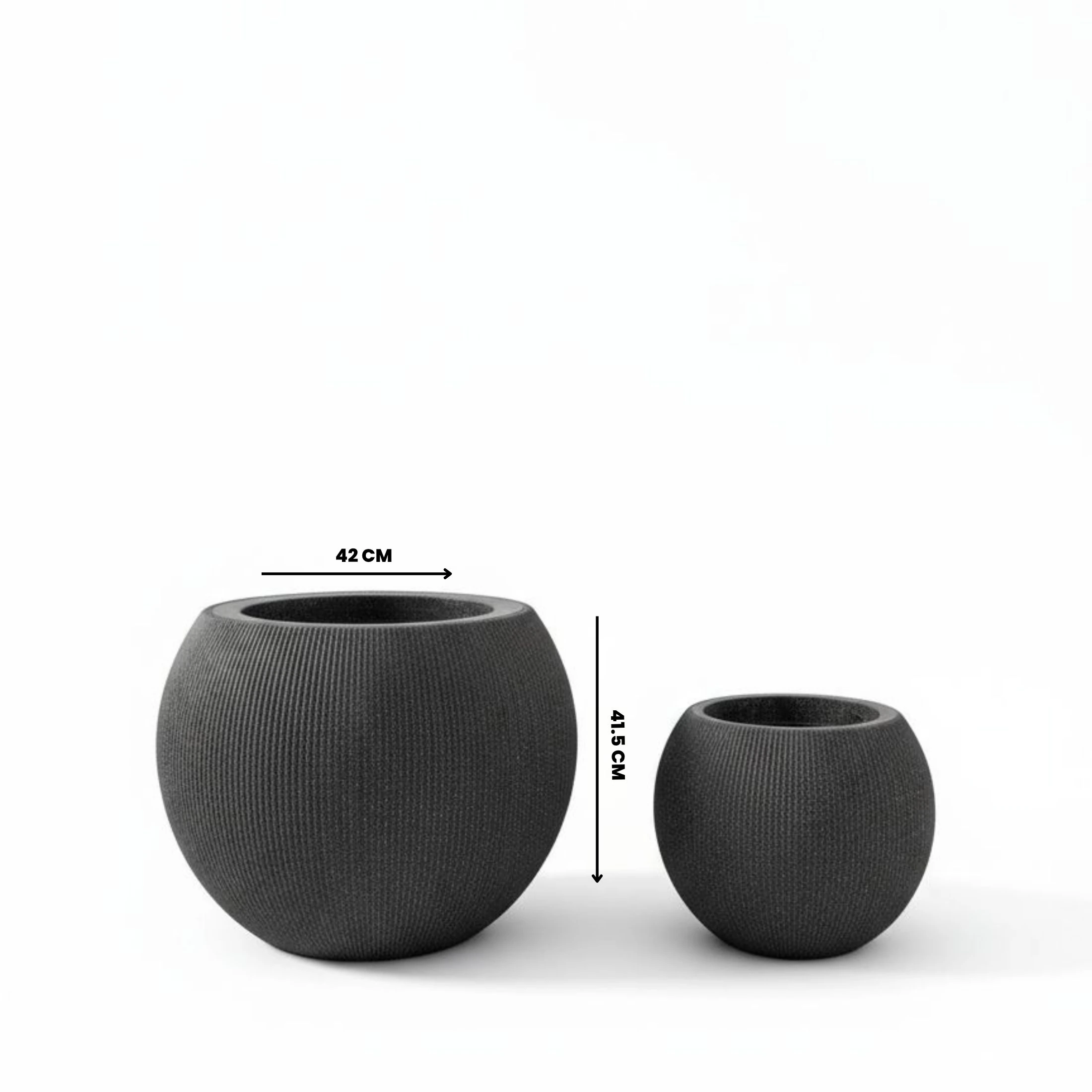 Floria Dekoratif Plastik Saksı - Antrasit