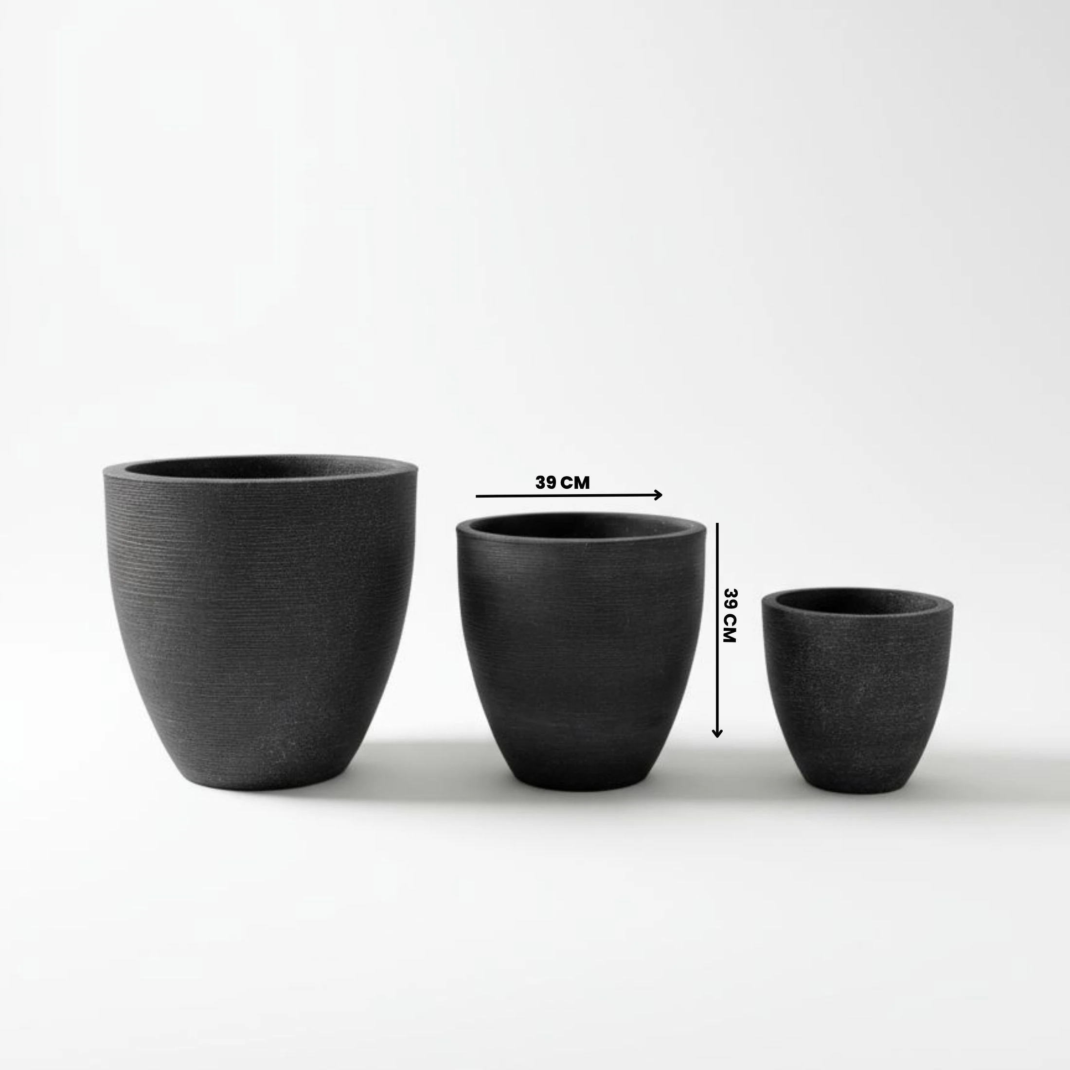 Silva Dekoratif Plastik Saksı - Antrasit