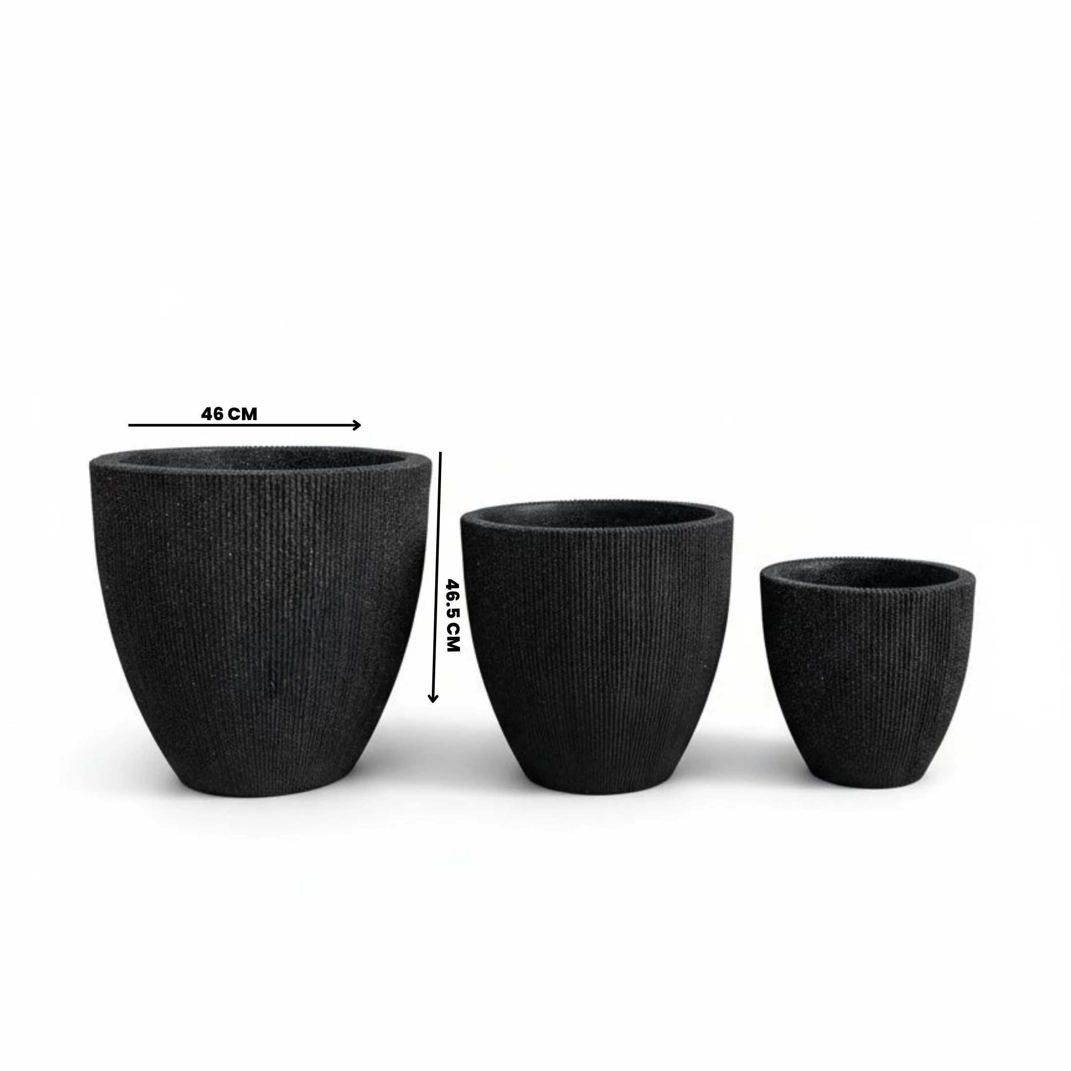 Botonia Dekoratif Plastik Saksı - Antrasit