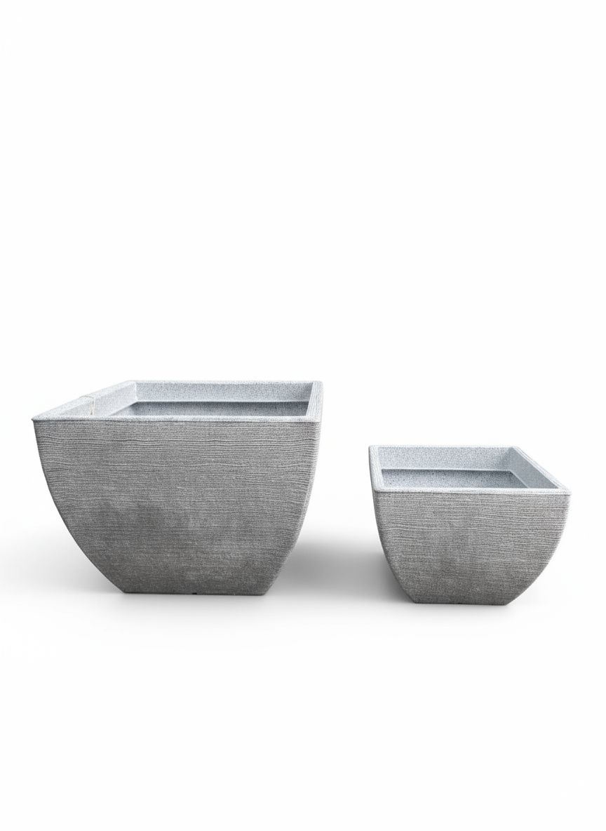 Lumen Dekoratif Plastik Saksı - Beyaz