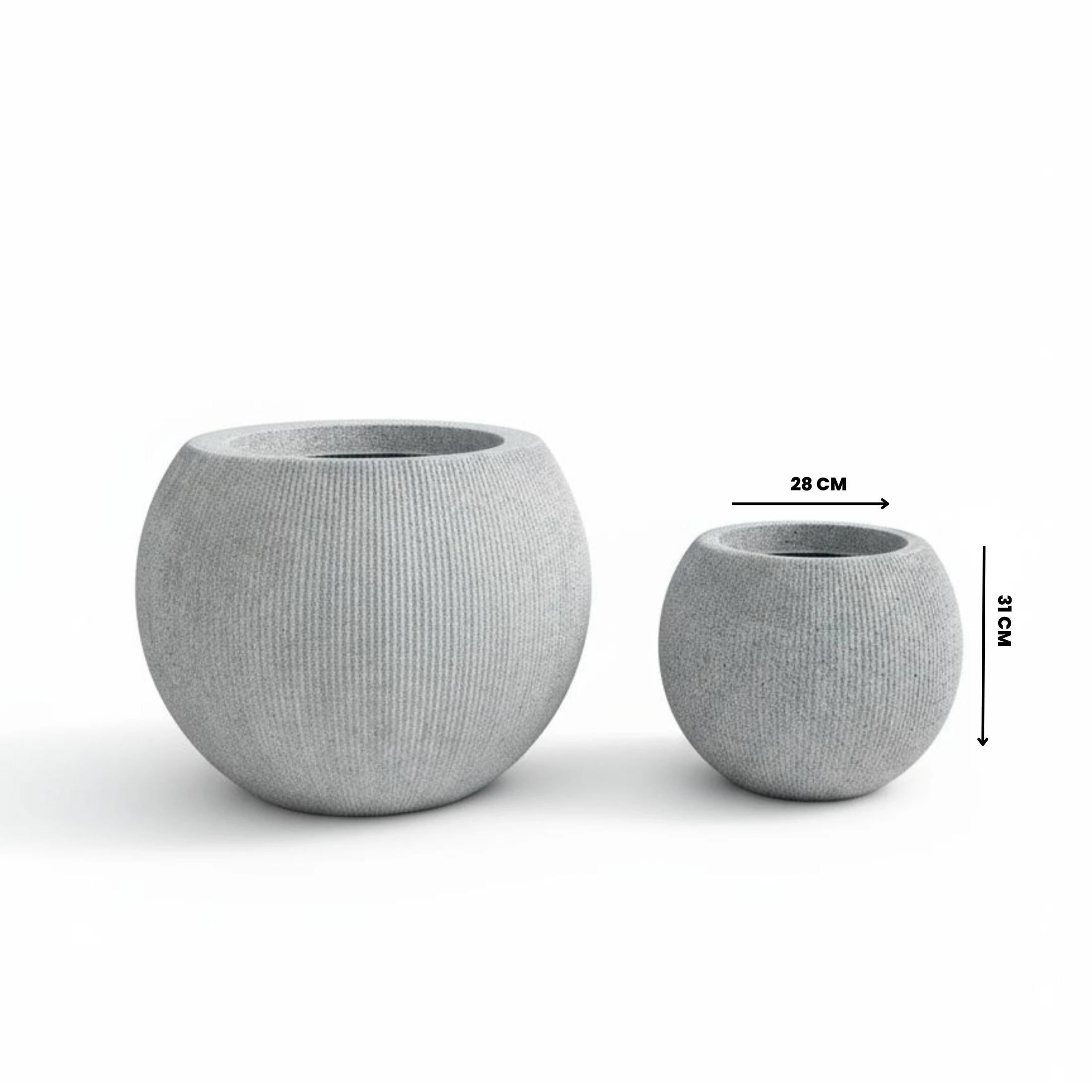 Floria Dekoratif Plastik Saksı - Beyaz