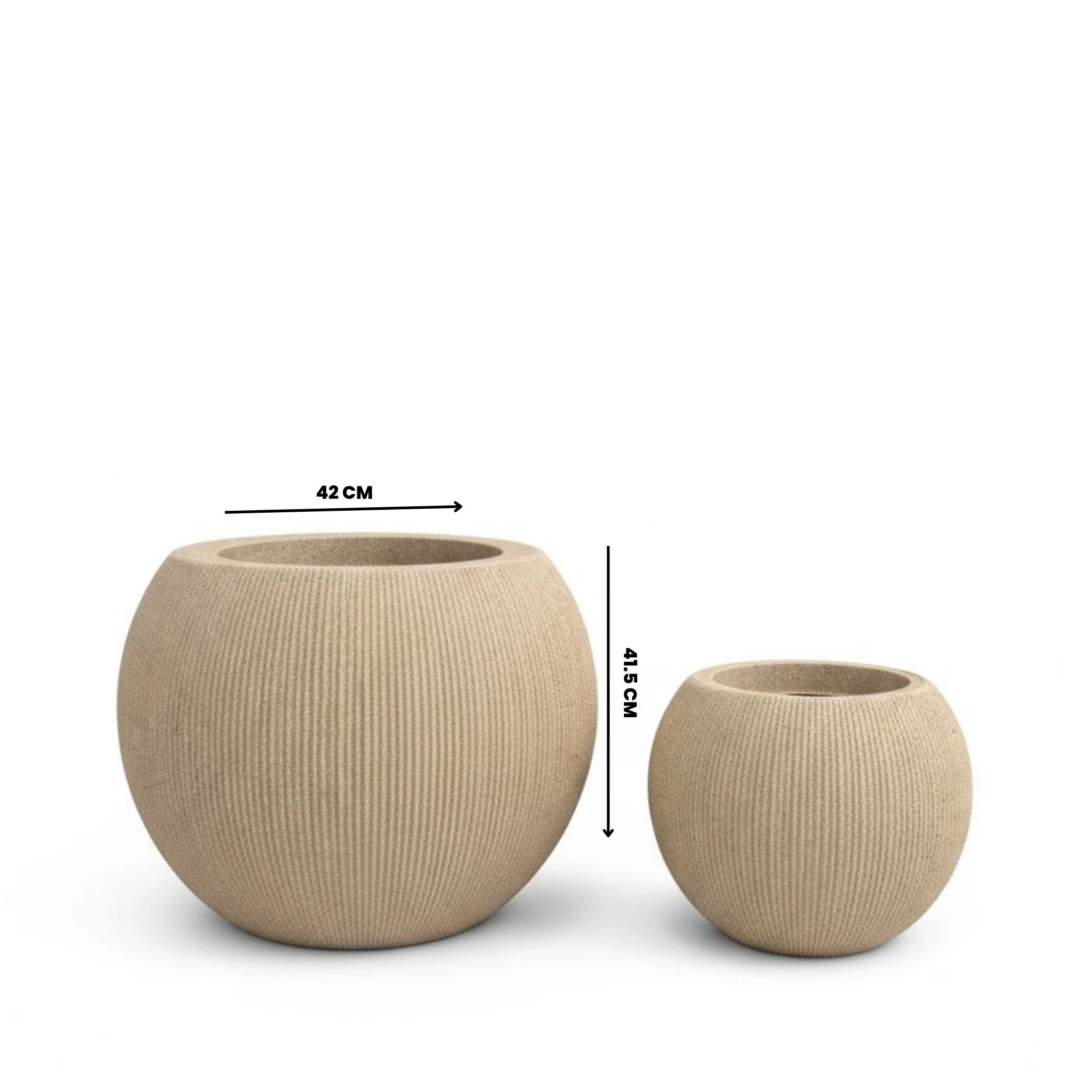 Floria Dekoratif Plastik Saksı - Bej