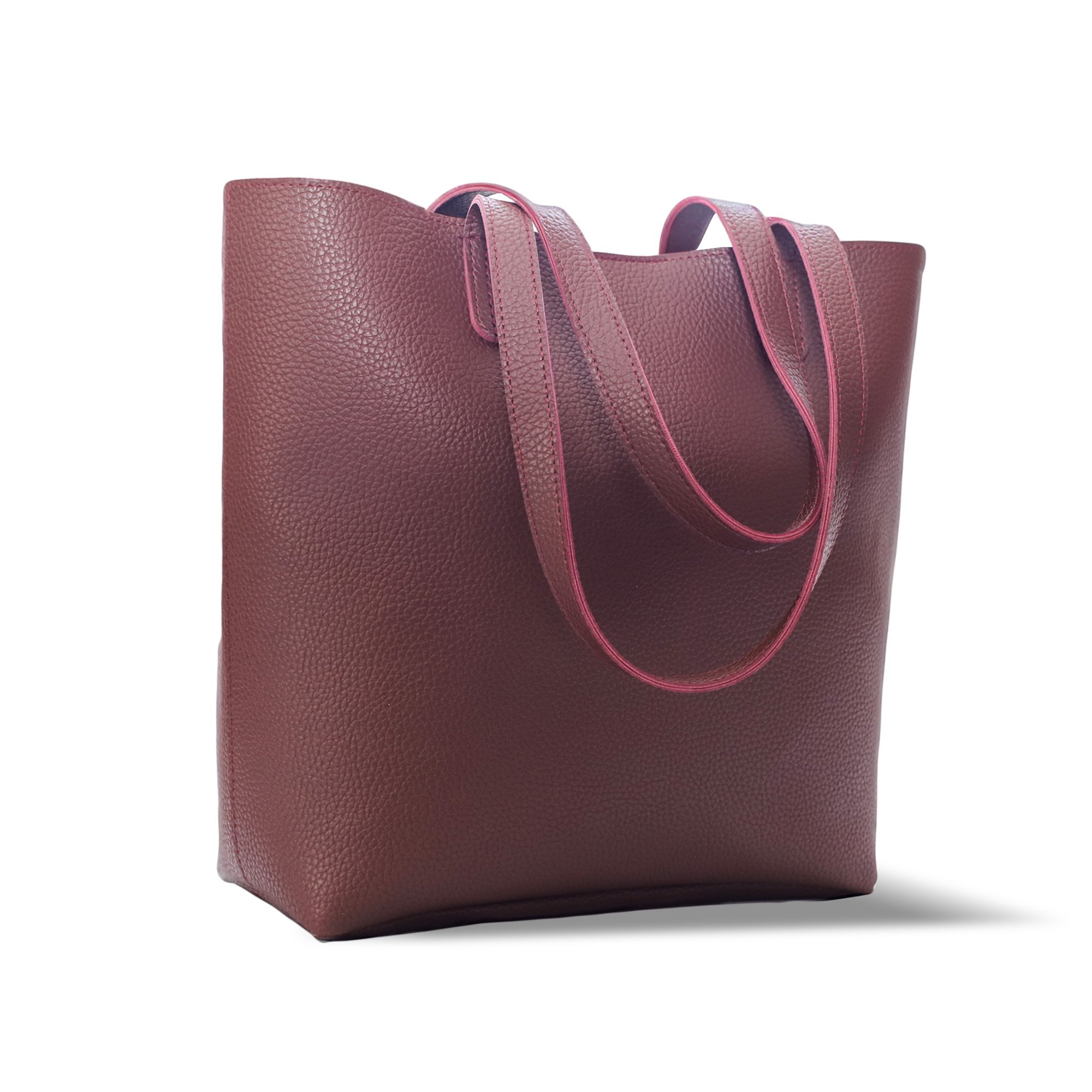 Grazia Tote - Bordo Omuz Çantası