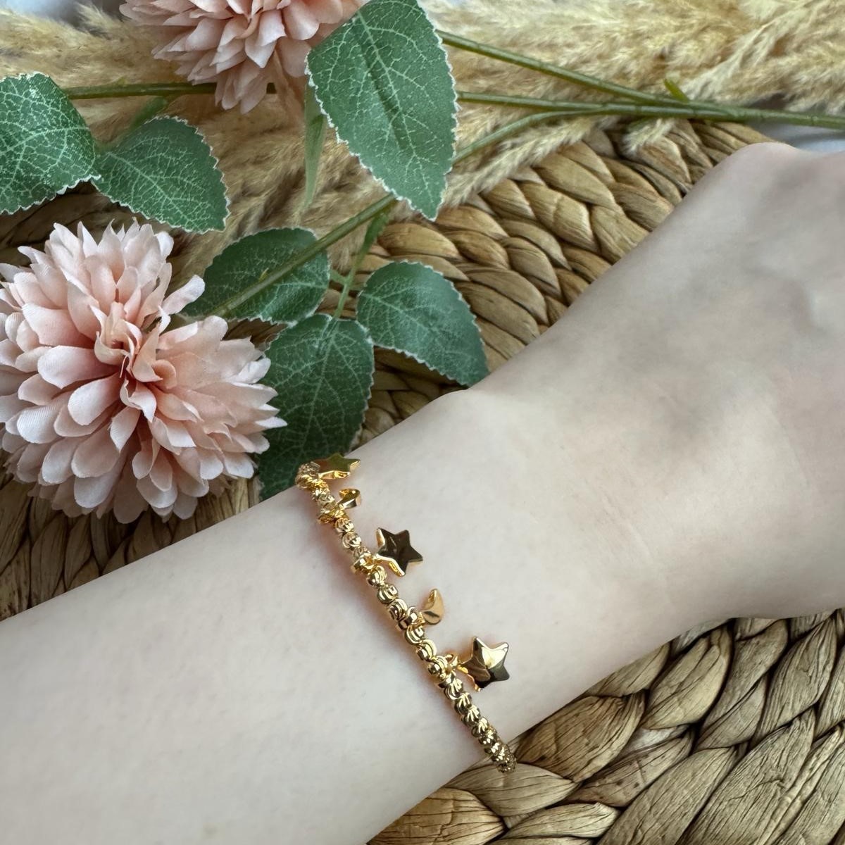 AY VE YILDIZ DETAYLI GOLD BİLEKLİK