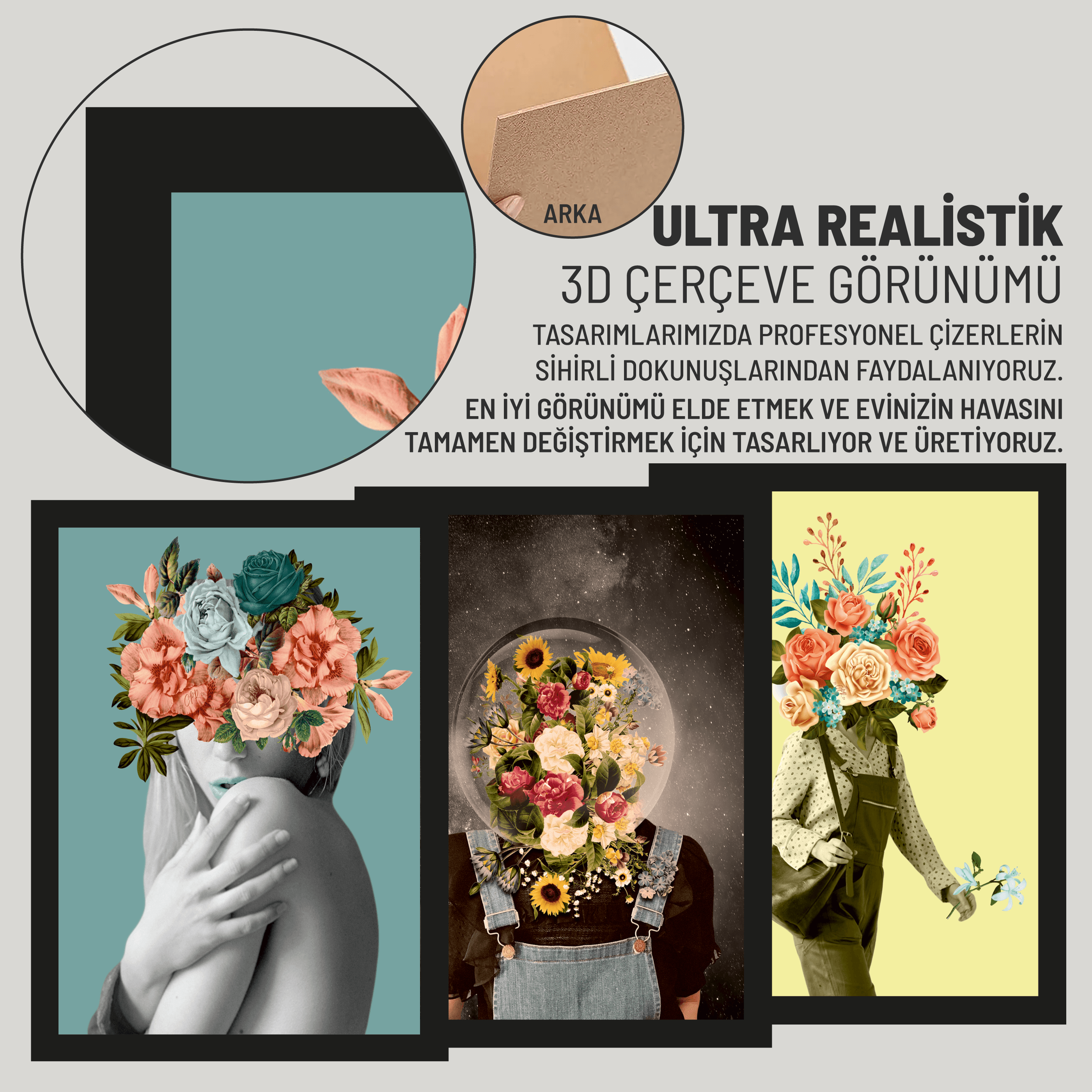 FLORA PERSONA | Duvar Tablo | MDF Tablo