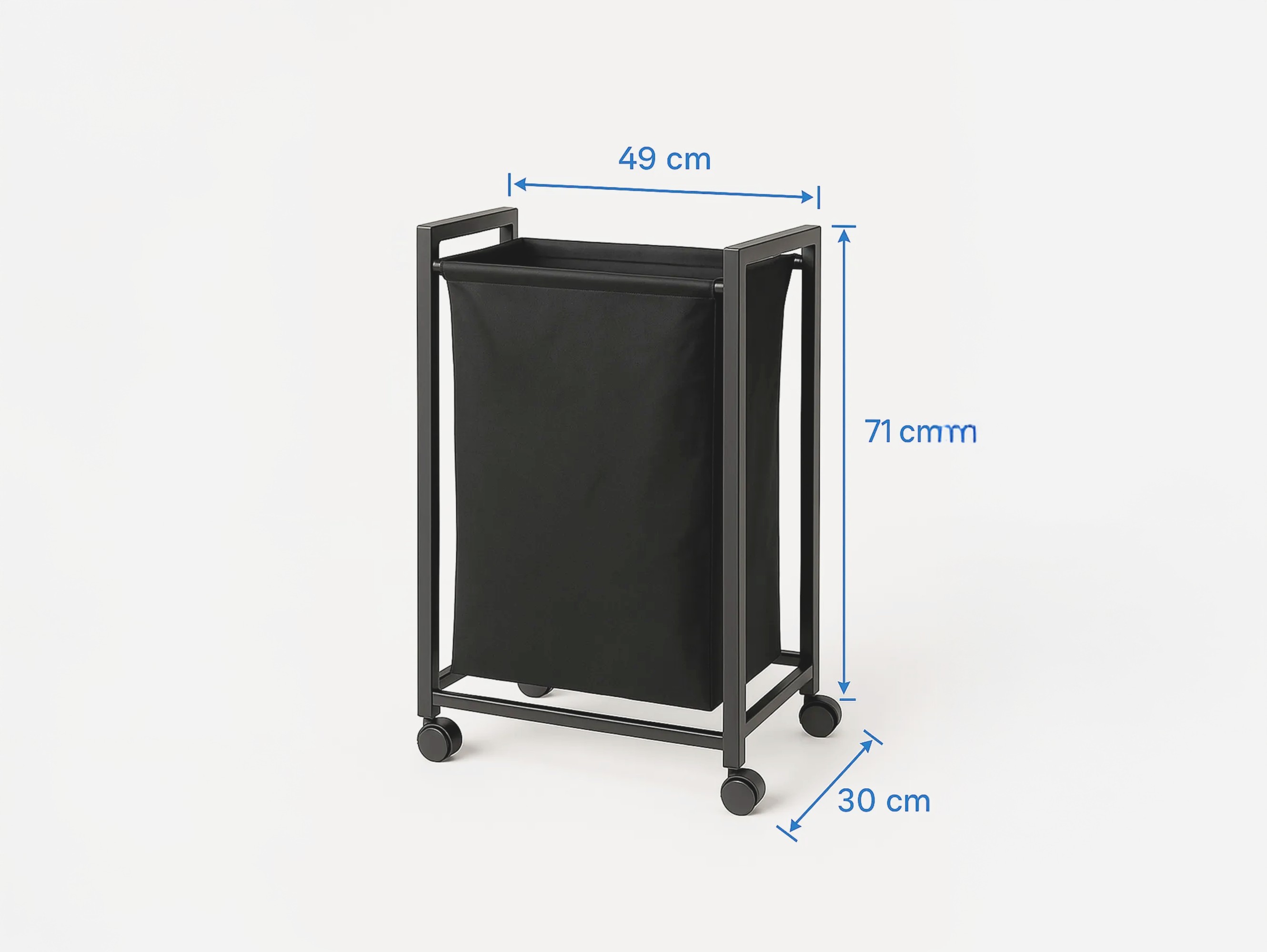SEPE 75 Litre Çamaşır Sepeti | Oyuncak Sepeti | Tekerlekli Metal Sepet