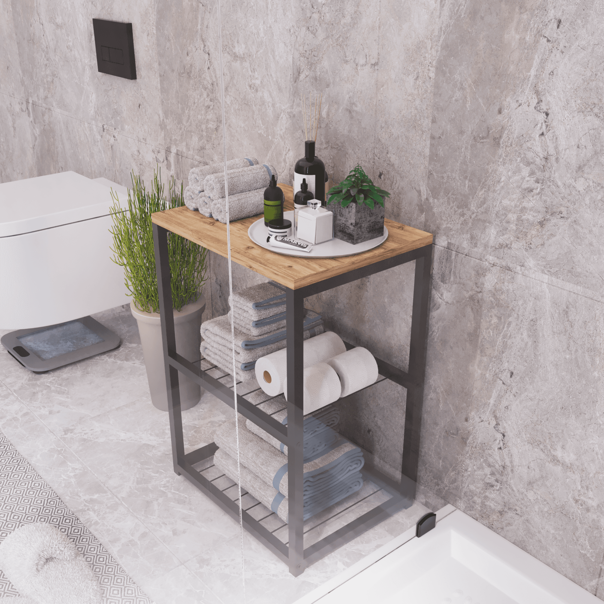 BRAFF Banyo Rafı Organizer Tel Raflı