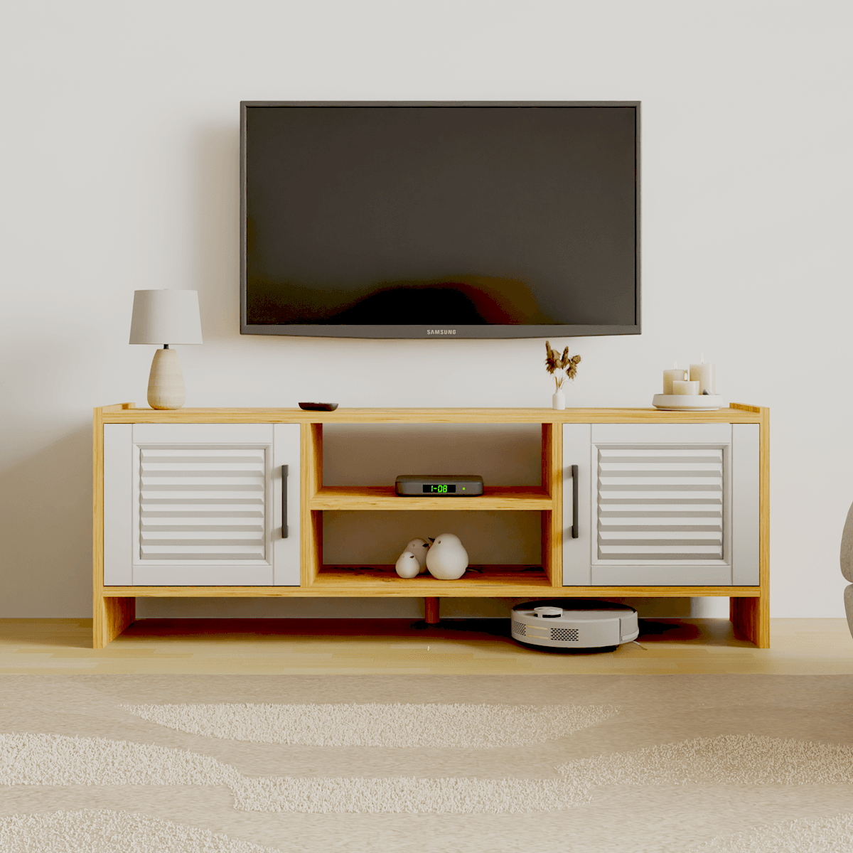 MOLDE Retro TV Sehpası | Vintage Tarz MDF Kapaklı