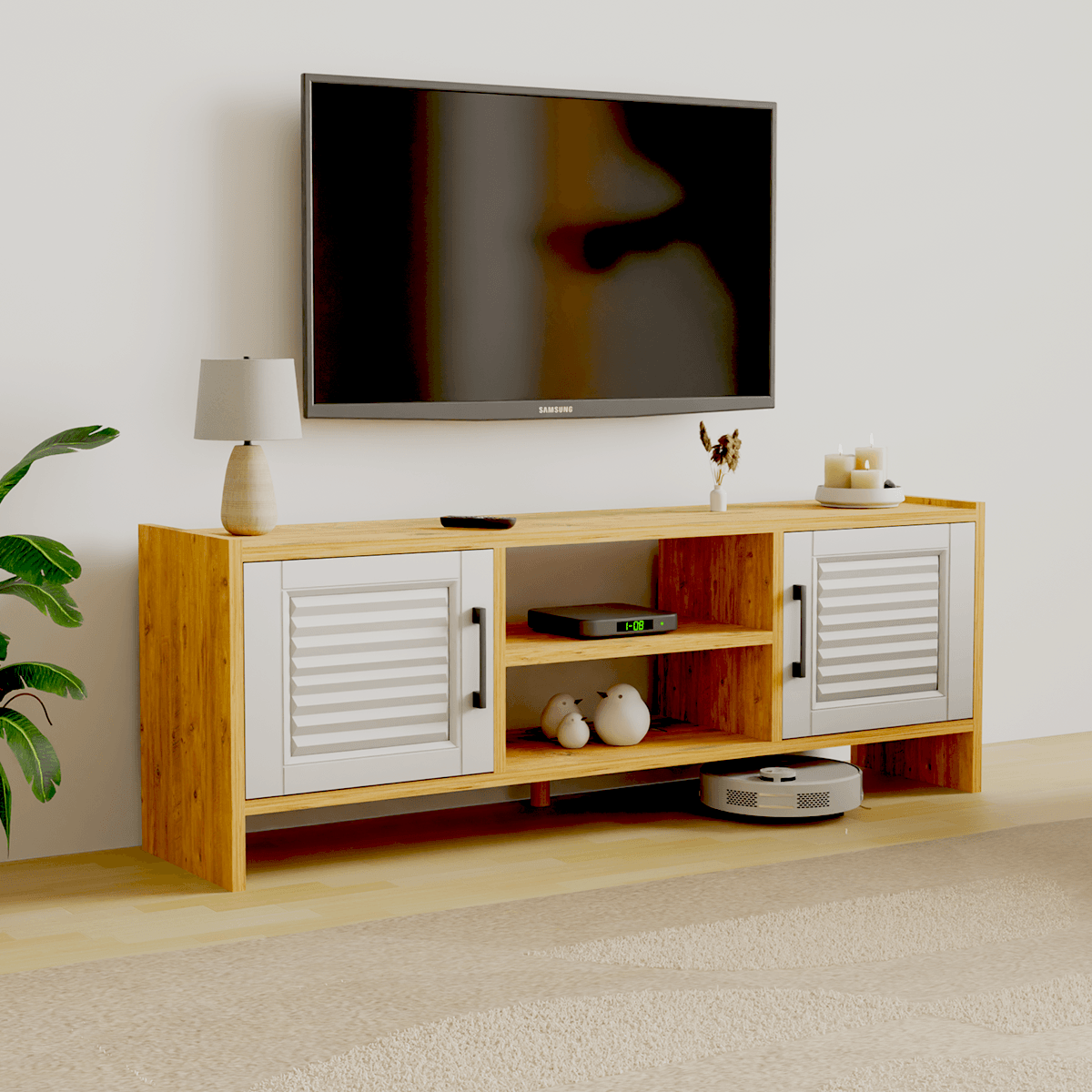 MOLDE Retro TV Sehpası | Vintage Tarz MDF Kapaklı