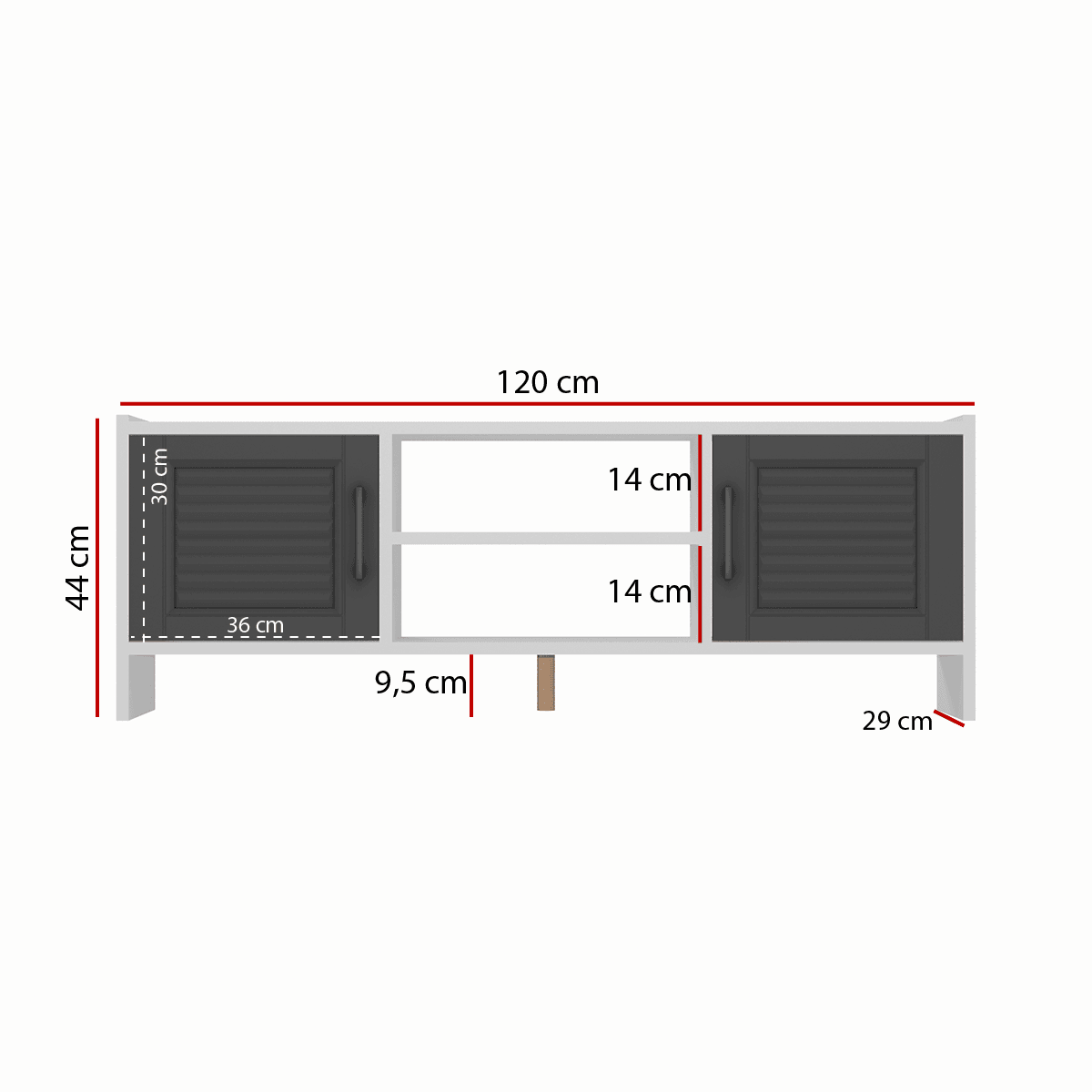 MOLDE Modern TV Sehpası | Modern Tarz MDF Kapaklı