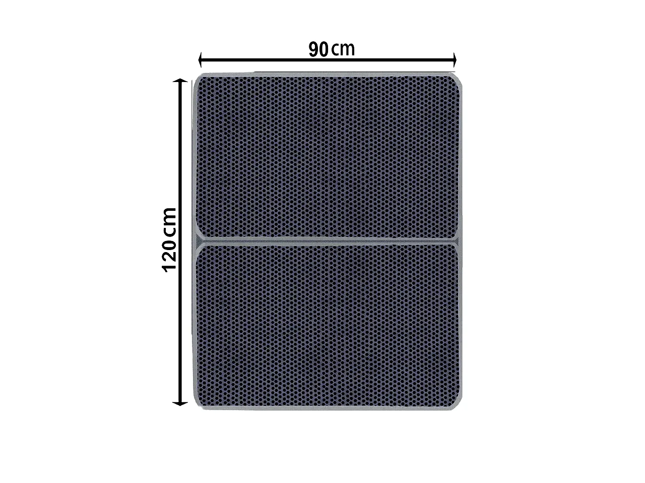 PASPET Gri Kedi Kumu Paspası | Elekli Kedi Tuvalet Önü Paspası | Düz Gri Kedi Paspası - 3XL Premium- 90cm x 120cm