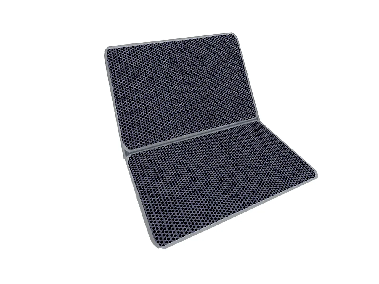 PASPET Gri Kedi Kumu Paspası | Elekli Kedi Tuvalet Önü Paspası | Düz Gri Kedi Paspası - 3XL Premium- 90cm x 120cm