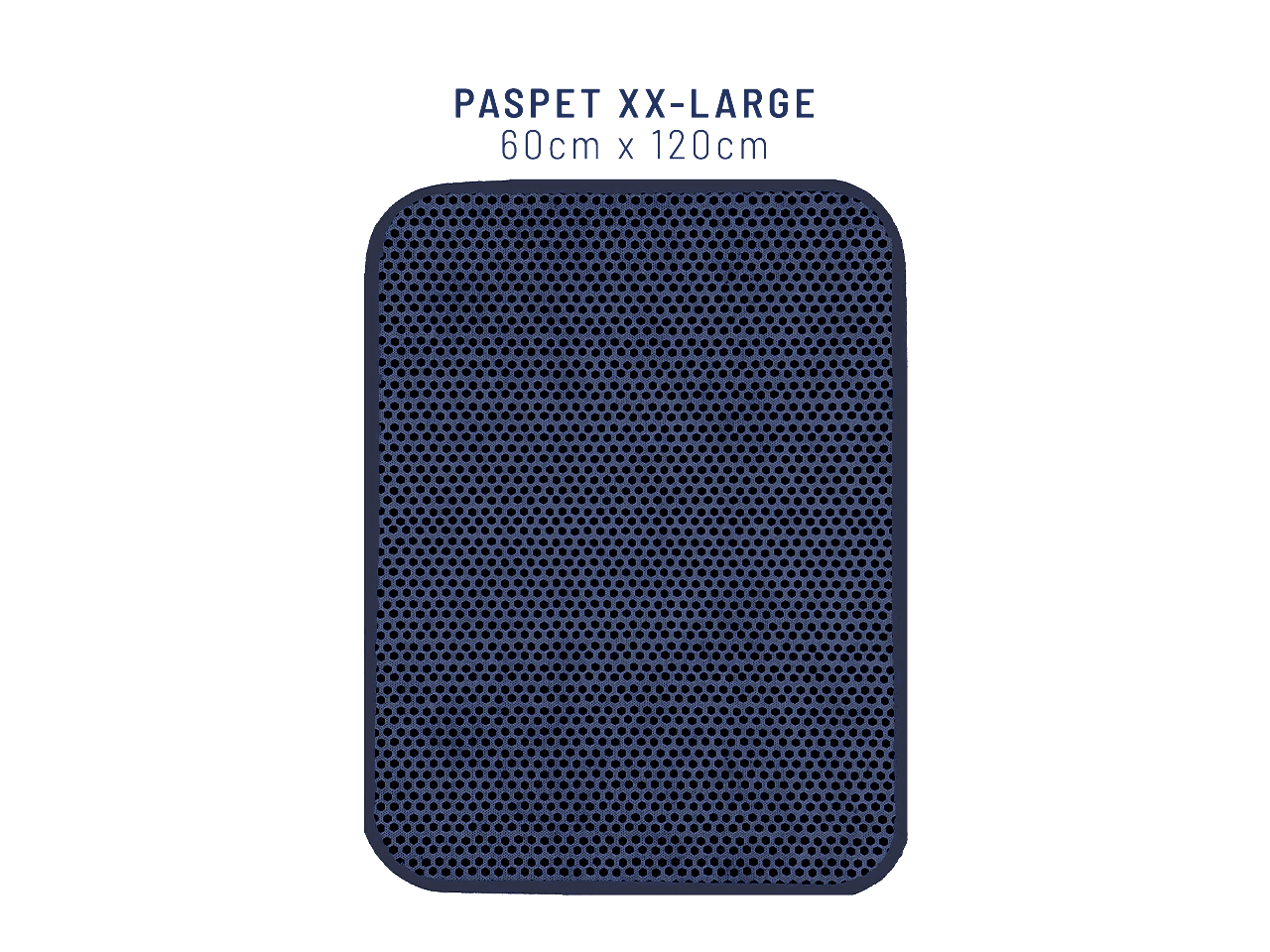 PASPET Gri Kedi Kumu Paspası | Elekli Kedi Tuvalet Önü Paspası | Düz Gri Kedi Paspası - XXL - 60cm x 120cm