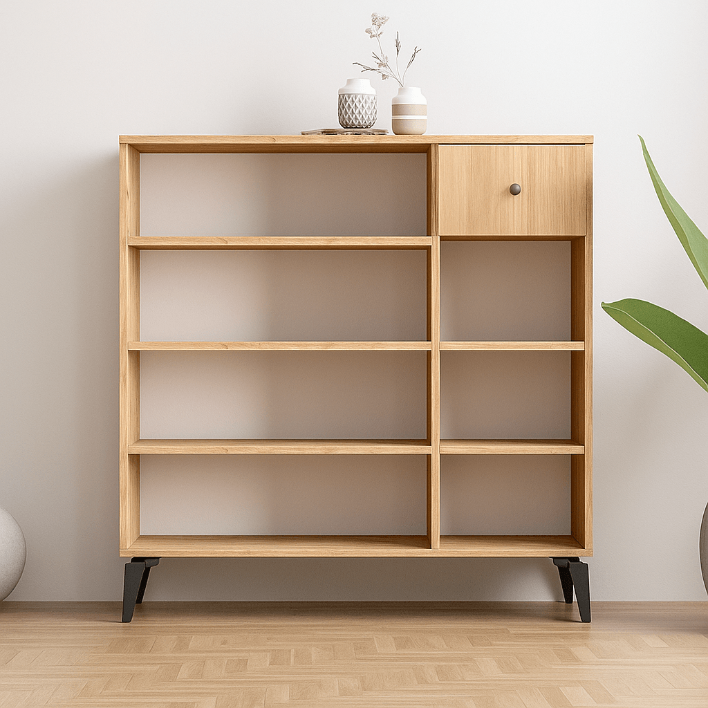 ANTO XL 3 Kapaklı Antre Dolabı | Çok Amaçlı Raflı Dolap | 105 cm Modern Ayakkabılık Vestiyer