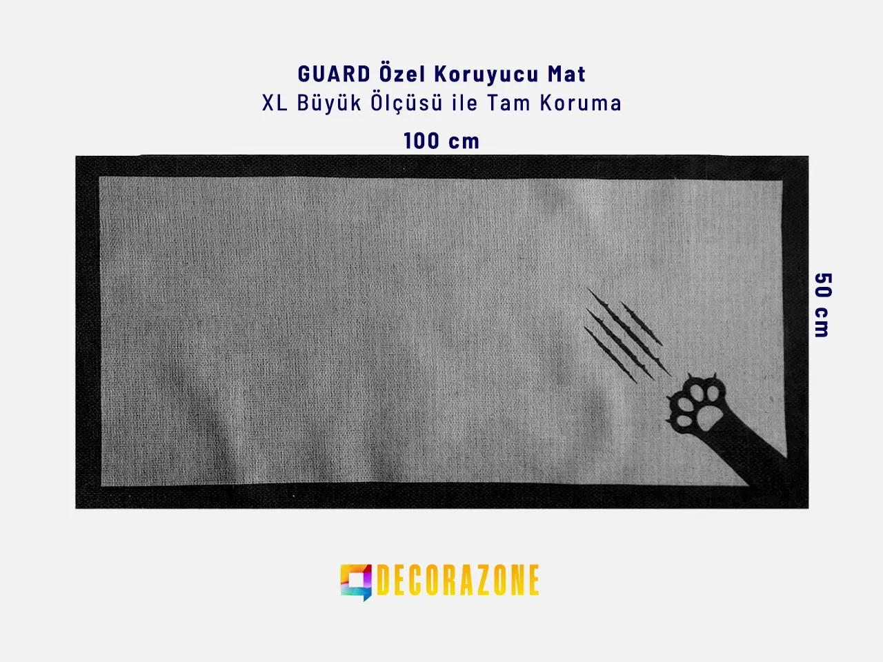 GUARD Kedi Koltuk Tırmala Koruyucu | Tırmalama Matı | Koruyucu Mat - Antrasit
