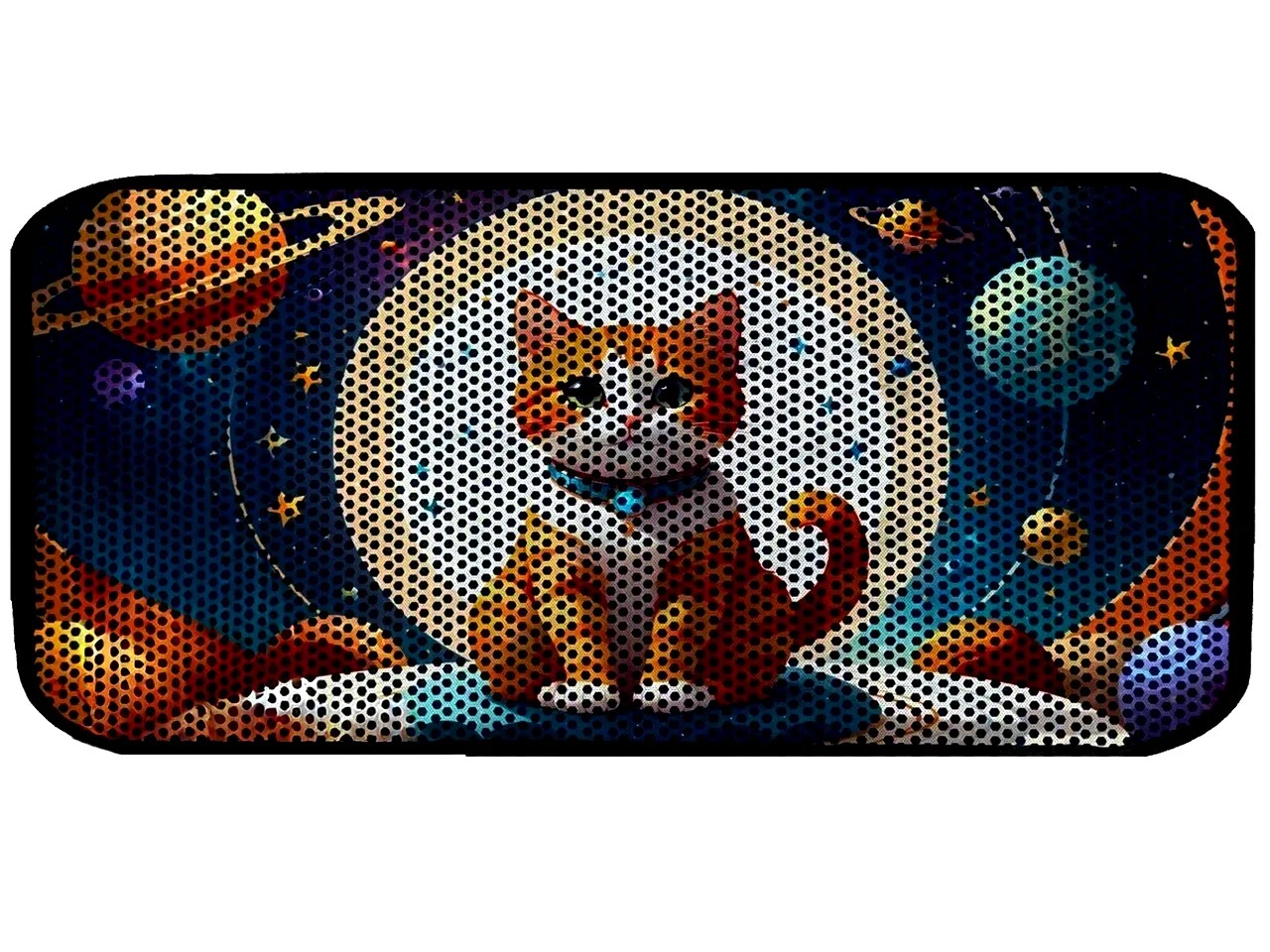 RİGA Baskılı XL Kedi Kumu Paspası | Elekli Kedi Tuvalet Önü Paspası | Renkli Kedi Paspası - Space