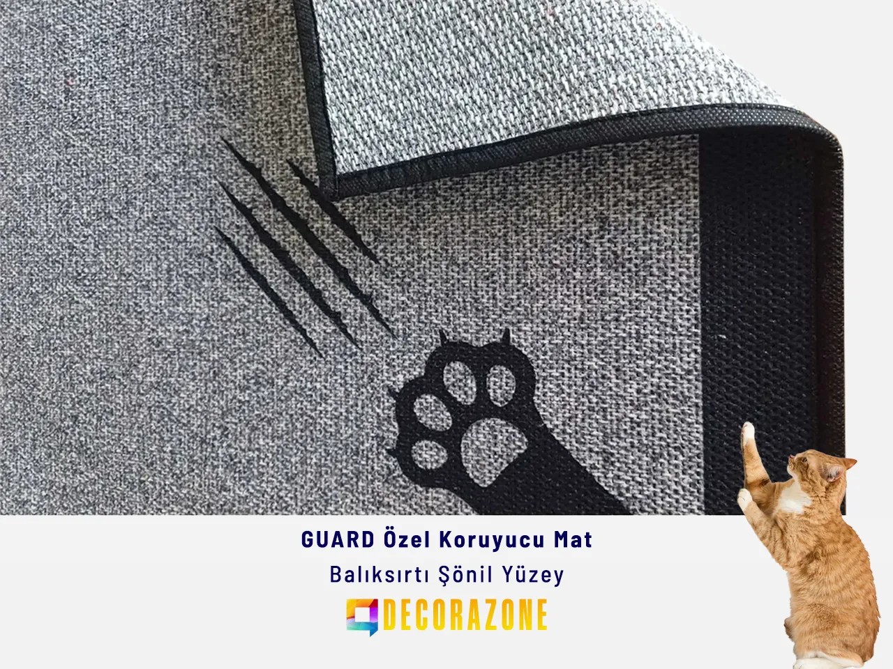 GUARD Kedi Koltuk Tırmala Koruyucu | Tırmalama Matı | Koruyucu Mat