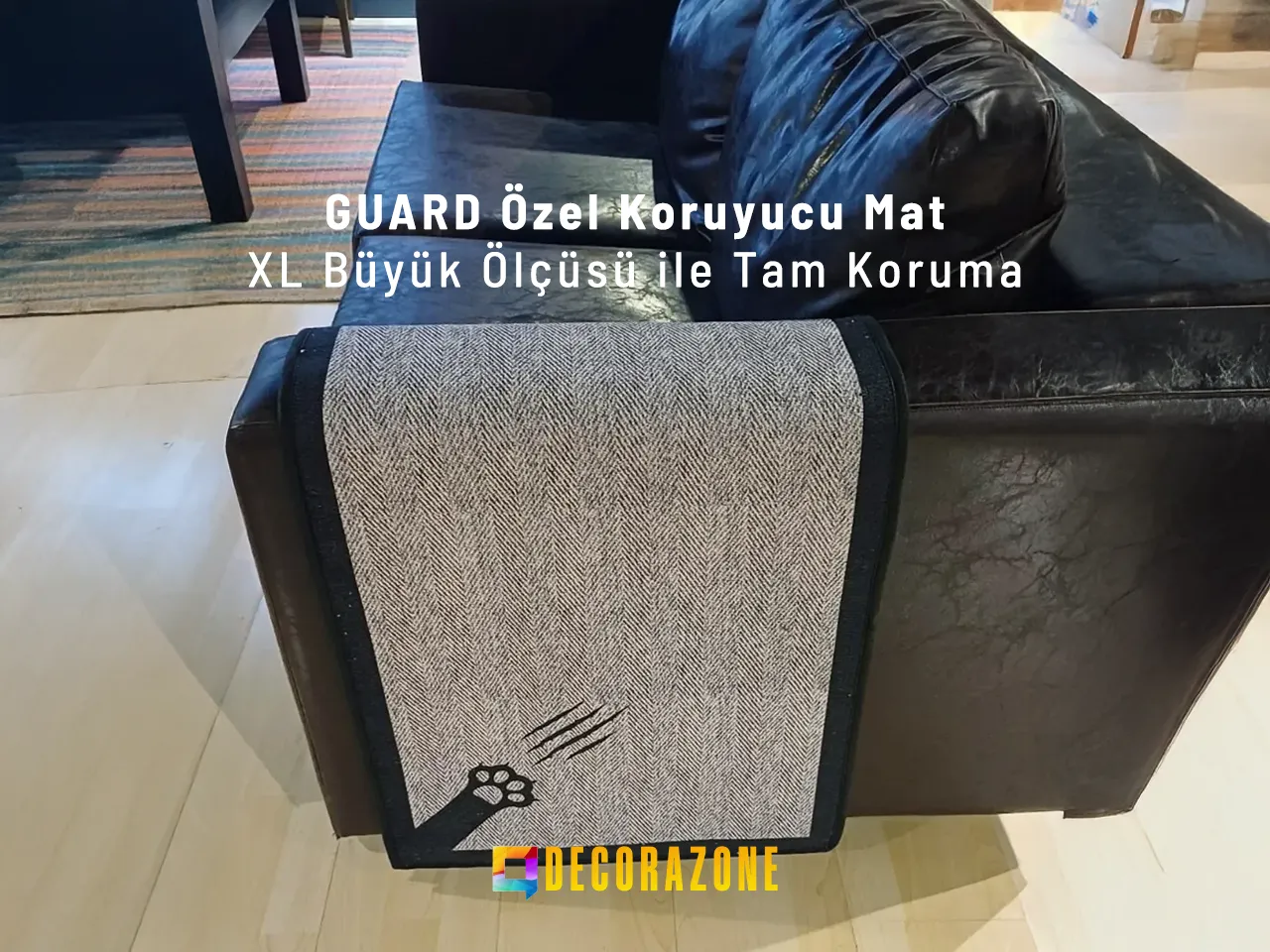 GUARD Kedi Koltuk Tırmala Koruyucu | Tırmalama Matı | Koruyucu Mat - Antrasit