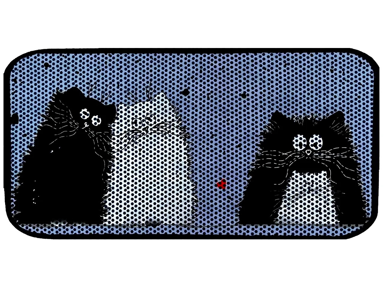 RİGA Baskılı XL Kedi Kumu Paspası | Elekli Kedi Tuvalet Önü Paspası | Renkli Kedi Paspası - Envy