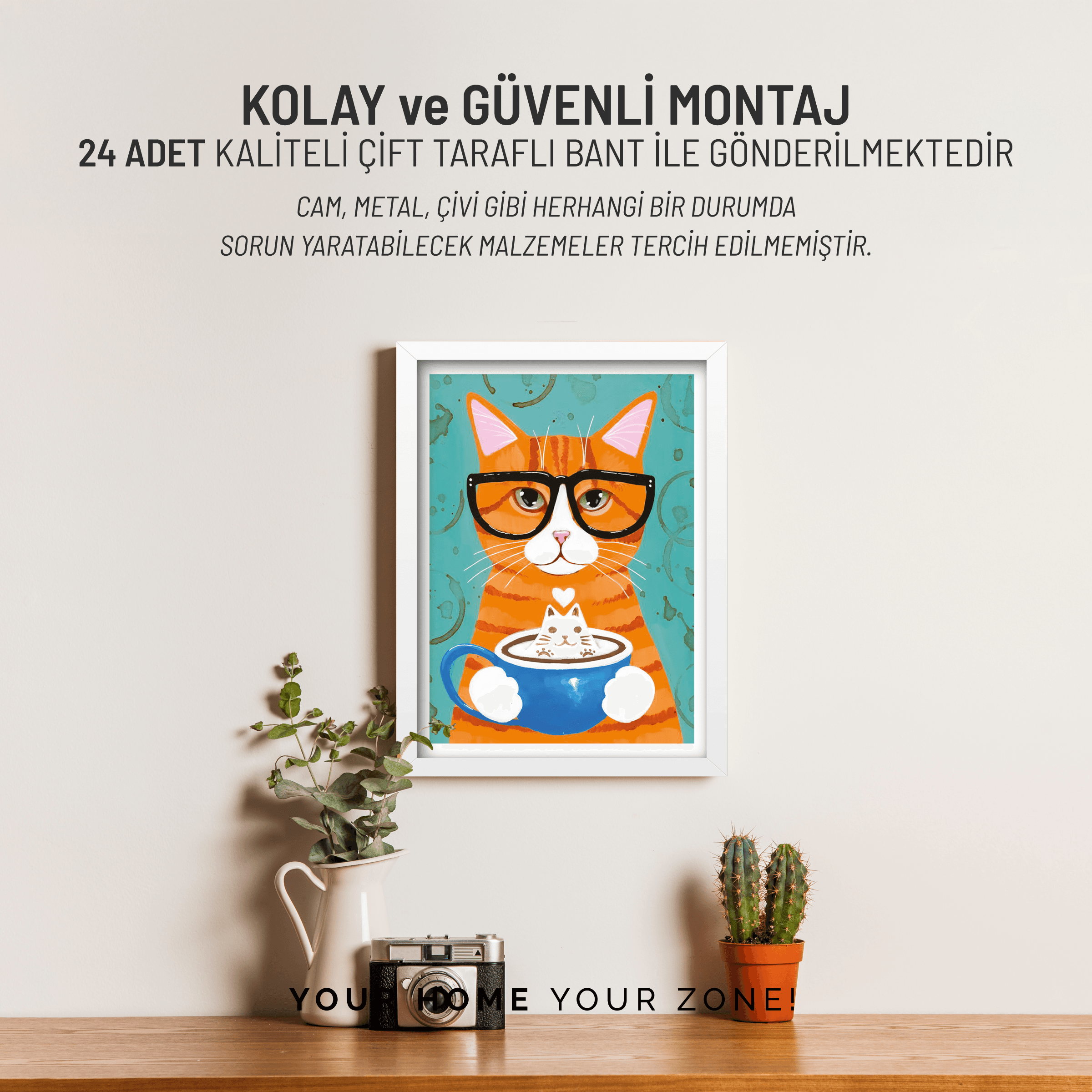 CAT COFFEE | MDF Tablo - Duvar Tablosu
