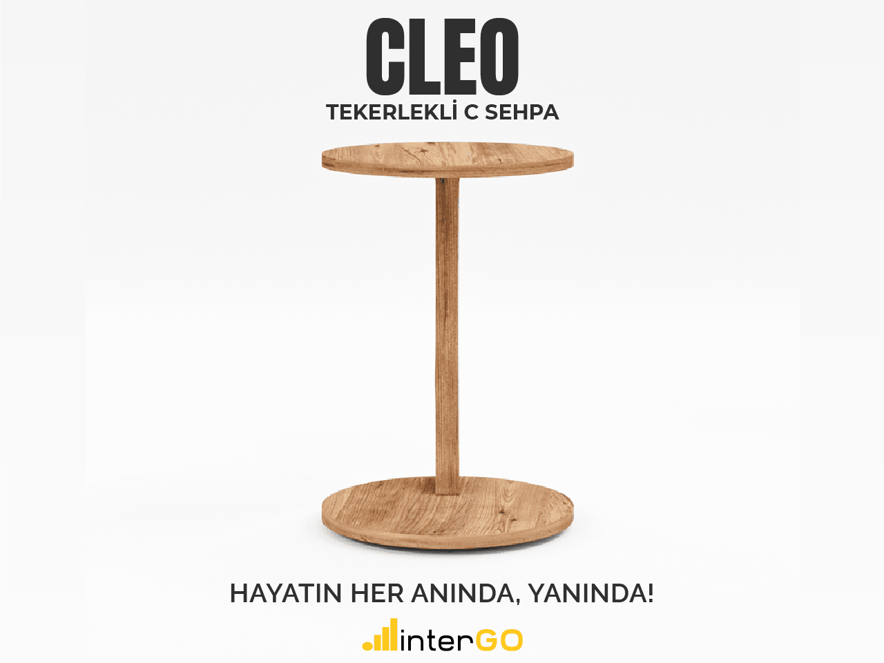 CLEO | Tekerlekli Yan Sehpa | C Sehpa