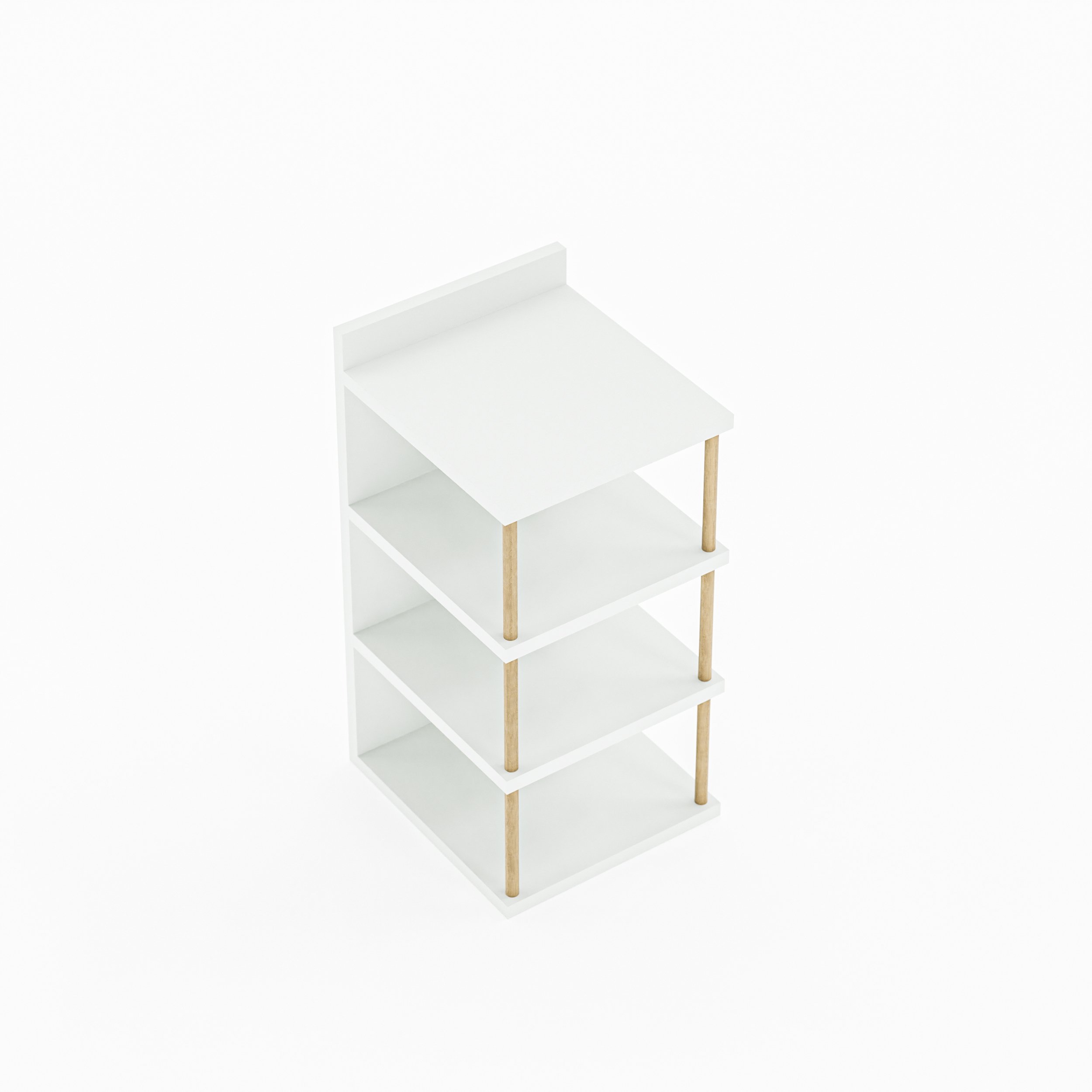 Çok Amaçlı 4 Raflı Ayakkabılık, Banyo, Mutfak Düzenleyici Organizer - Beyaz