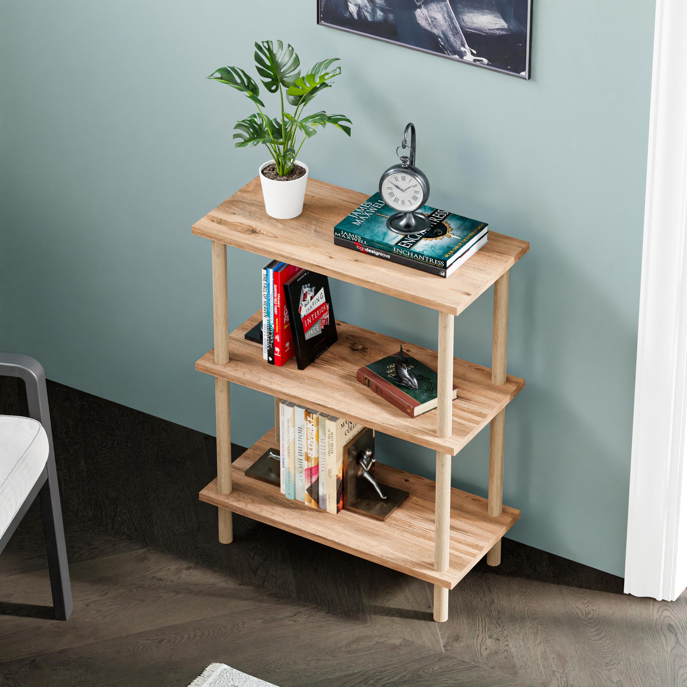 BUKİ | Minimal Kitaplık | 3 Raflı - Organizer