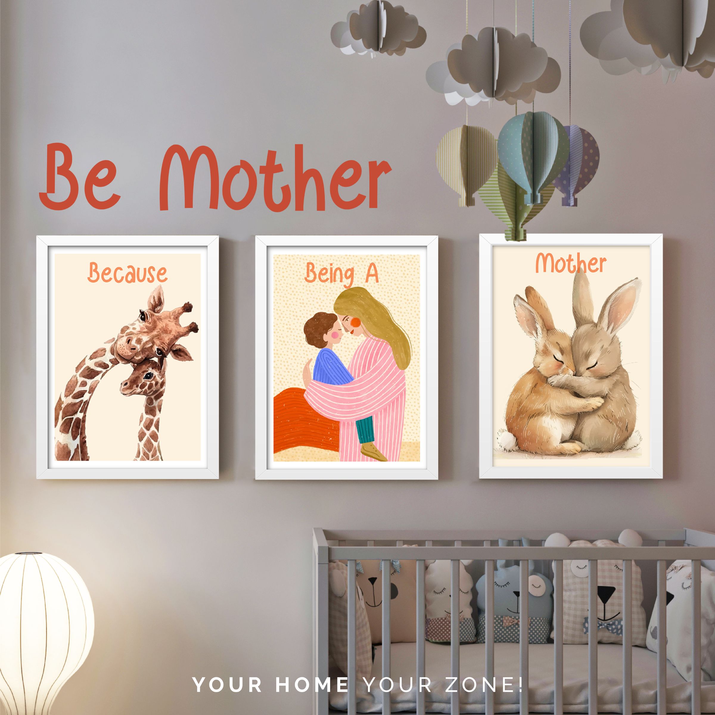 BE MOTHER | Dekoratif Tablo | Duvar Tablosu