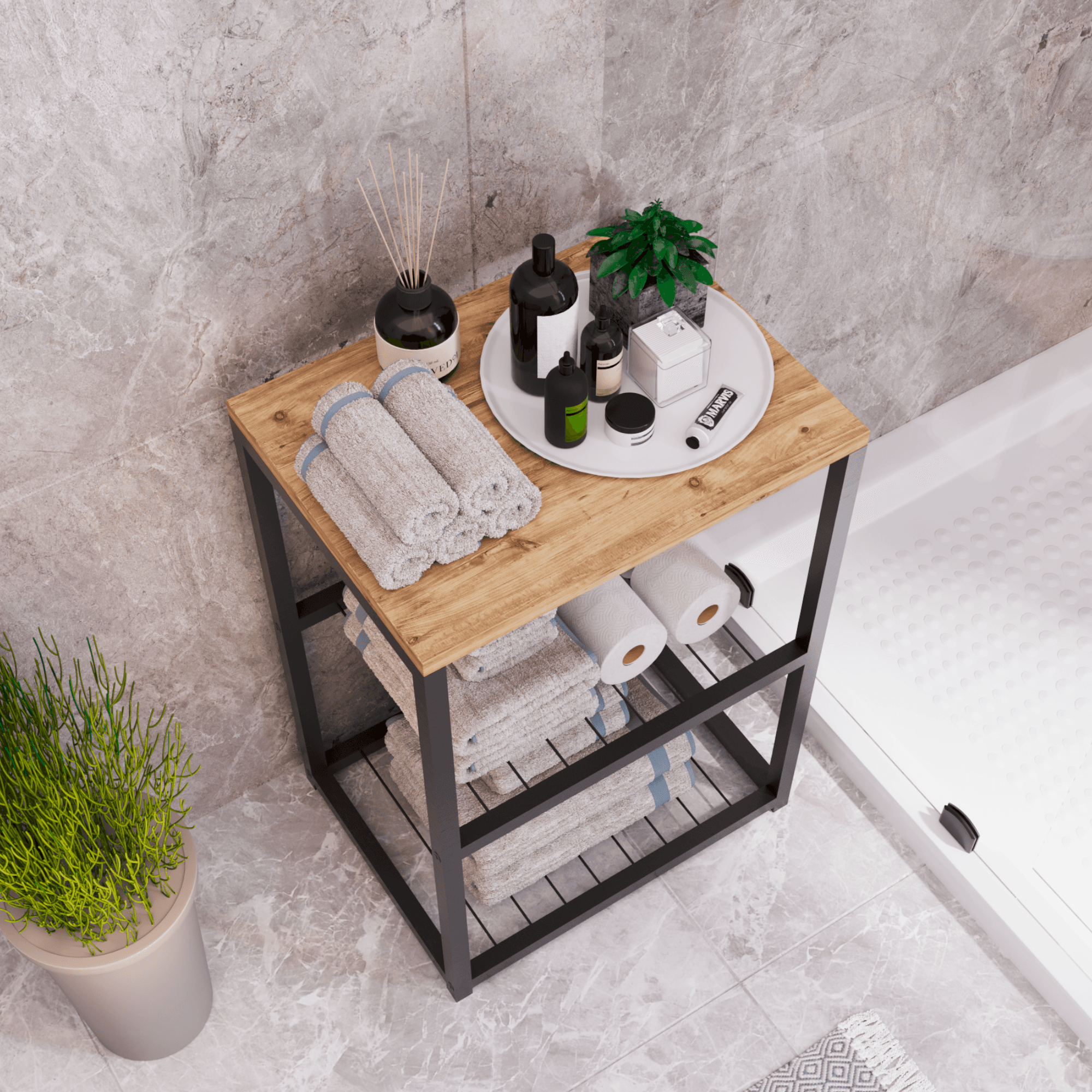 BRAFF Banyo Rafı Organizer Tel Raflı