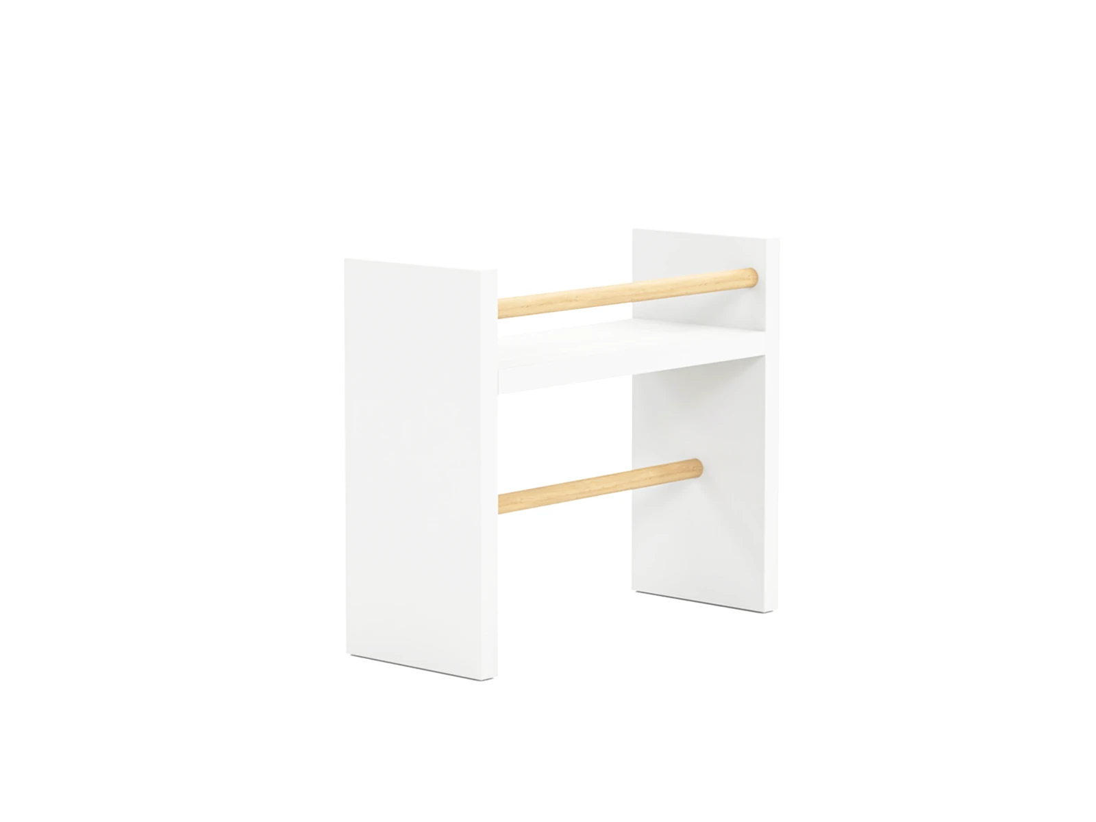 SETO Masaüstü Organizer Set / Monitör Yükseltici Stand / Havluluklu Raf - Beyaz