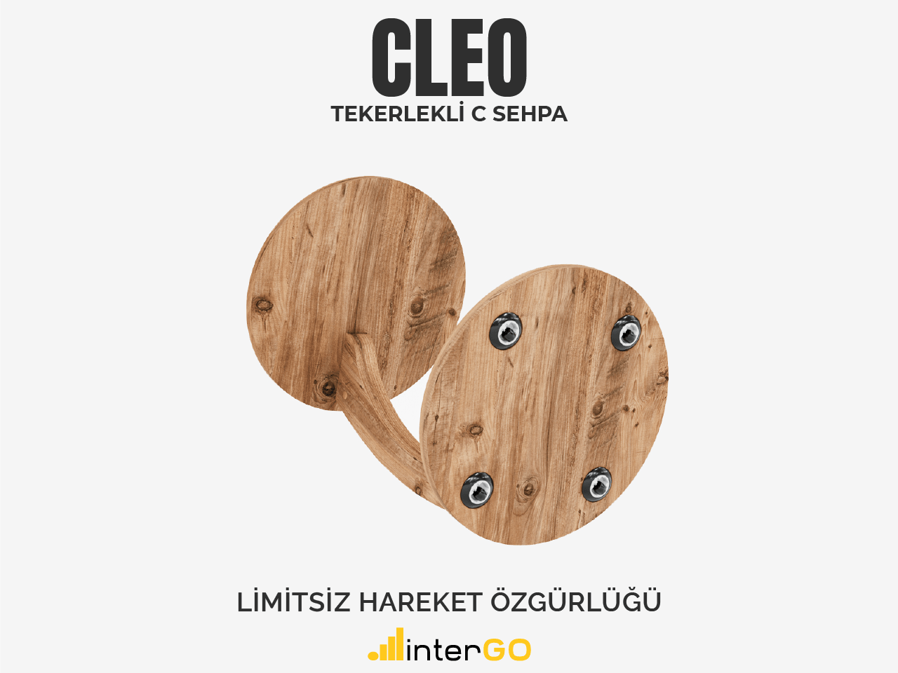 CLEO | Tekerlekli Yan Sehpa | C Sehpa
