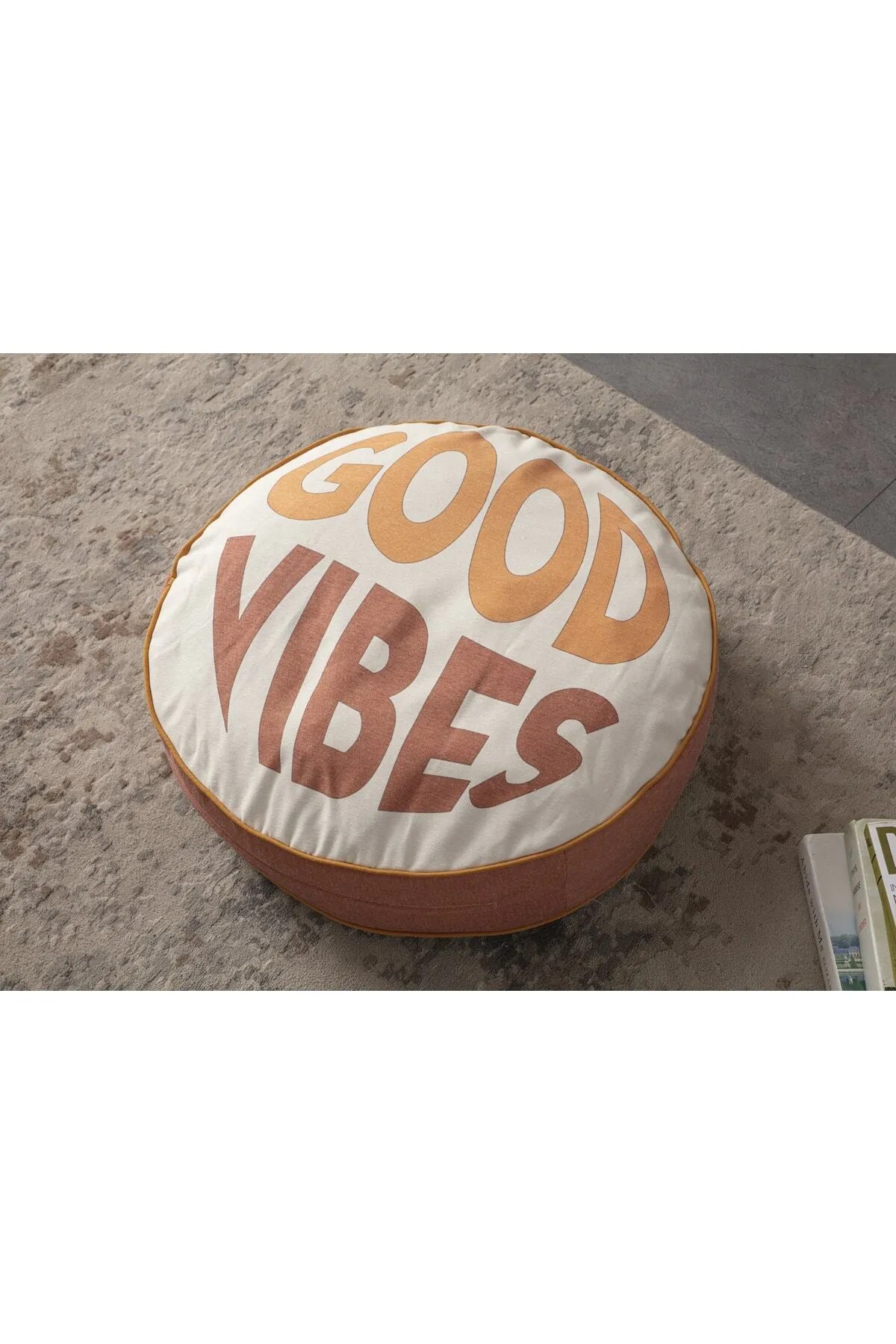 MİNDİ | Dekoratif Kedi Yatağı| Balkon Yer Minderi | Puf Yastık - Good Vibes