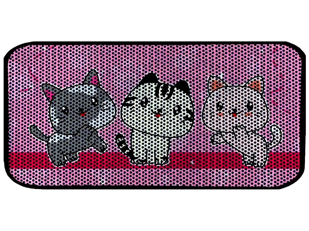 RİGA Baskılı XL Kedi Kumu Paspası | Elekli Kedi Tuvalet Önü Paspası | Renkli Kedi Paspası - PinkFriends