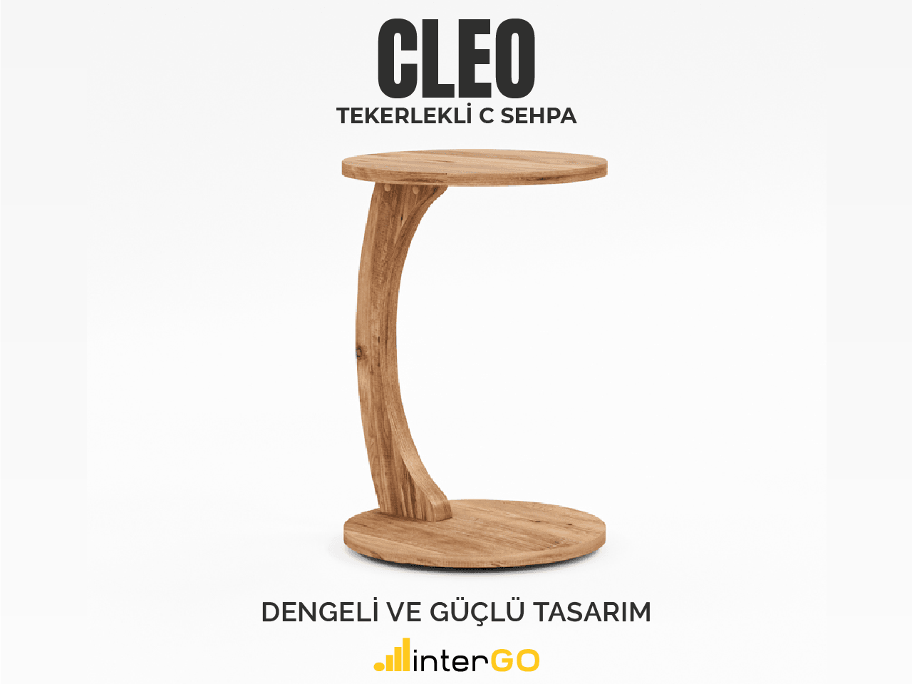 CLEO | Tekerlekli Yan Sehpa | C Sehpa