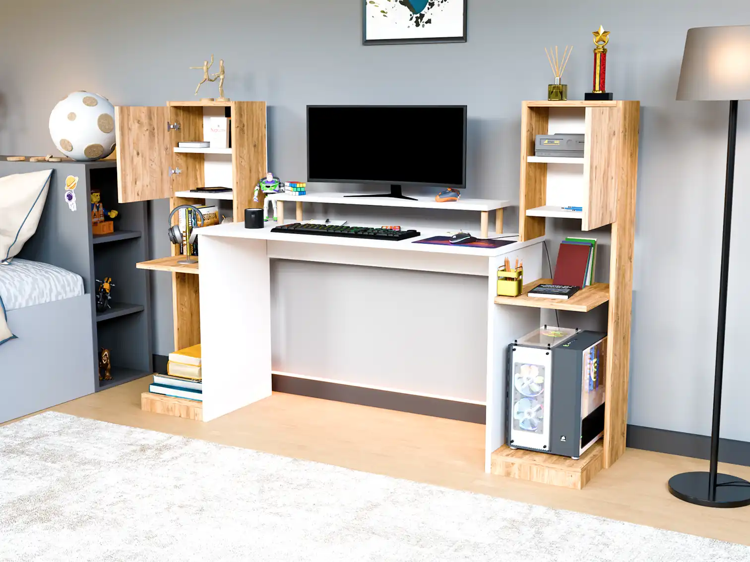 THRONE | Kitaplıklı Çalışma Masası