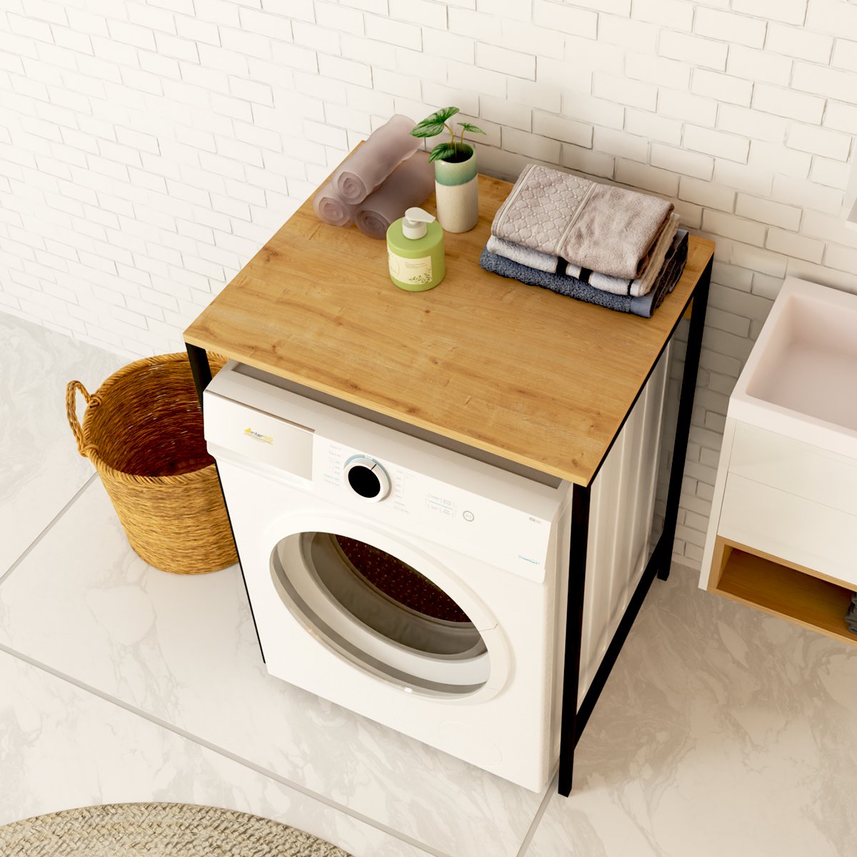 BENA | Çamaşır Makinesi Üstü Düzenleyici | Kurutma Makinesi Üstü Geniş Organizer