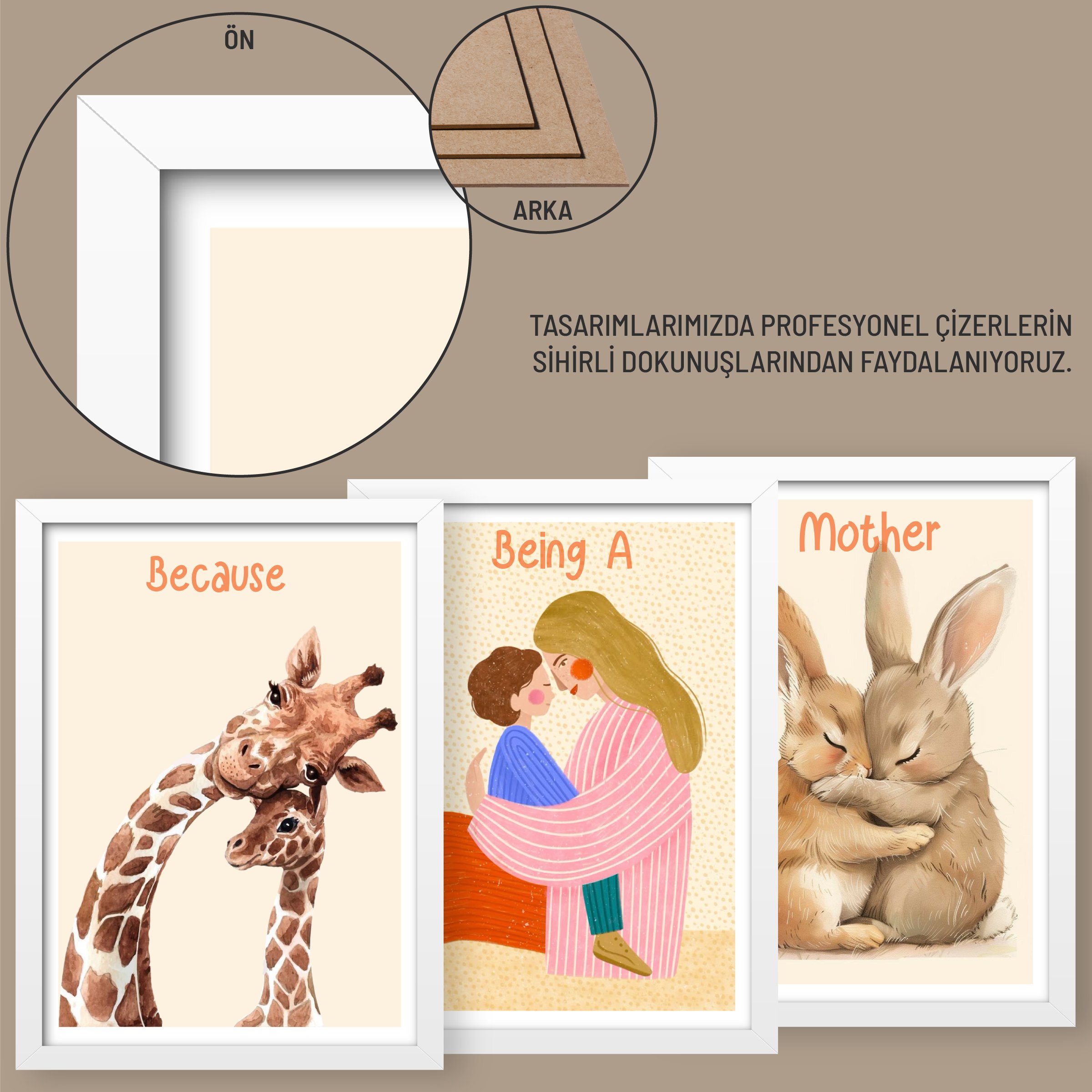 BE MOTHER | Dekoratif Tablo | Duvar Tablosu